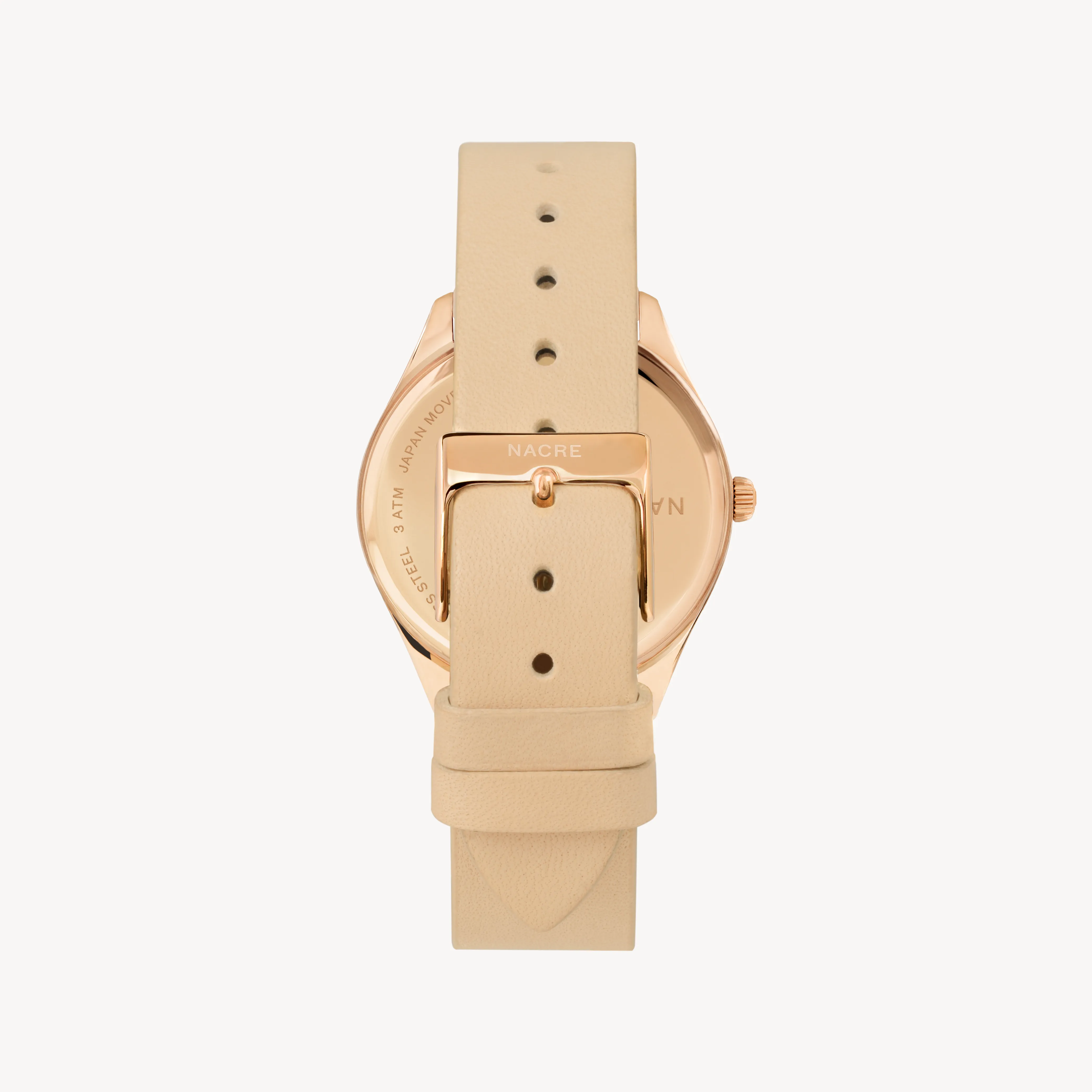 Lune 8 - Rose Gold - Sand Leather sold by Nacre Watches product image thumbnail 4