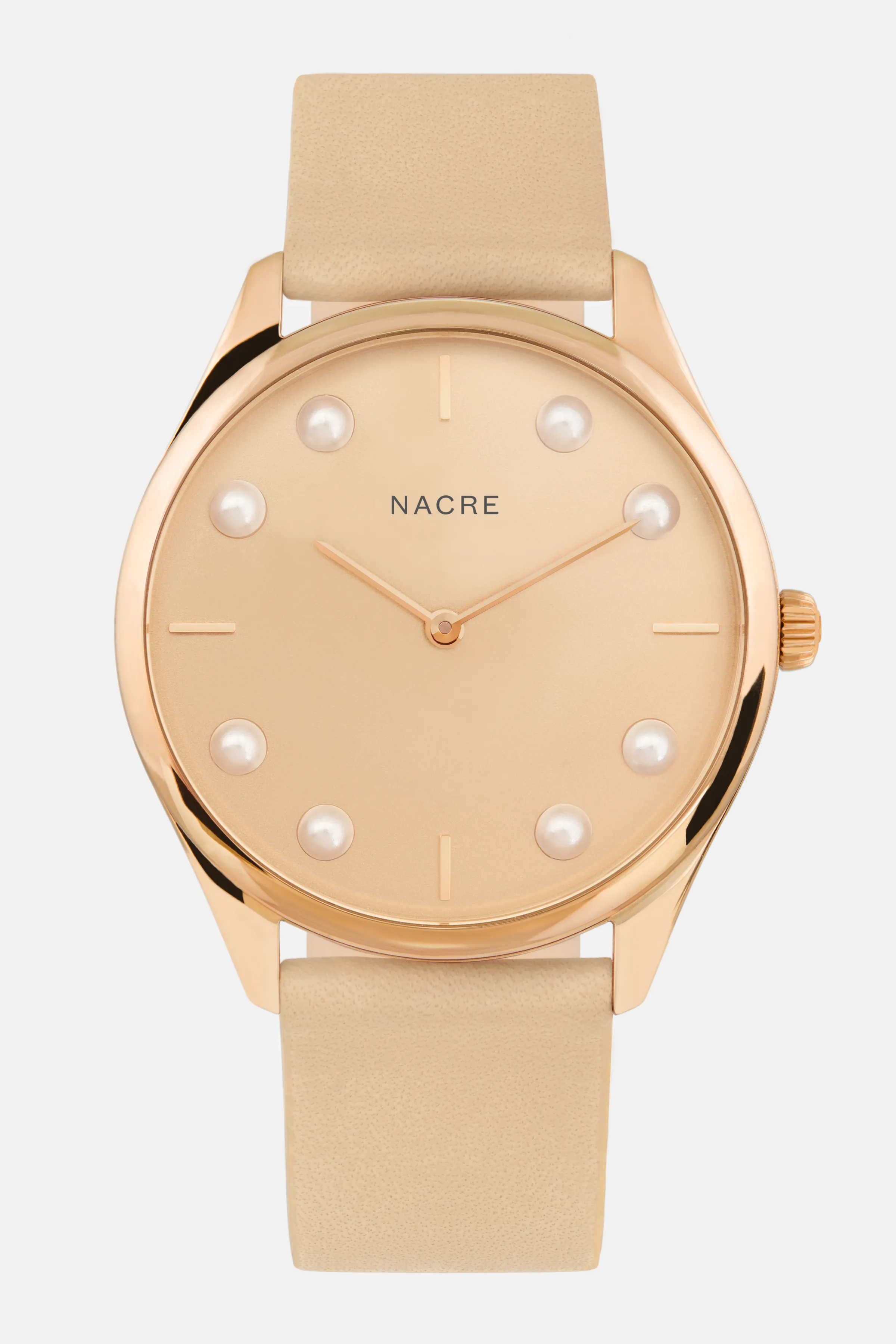 Lune 8 - Rose Gold - Sand Leather sold by Nacre Watches