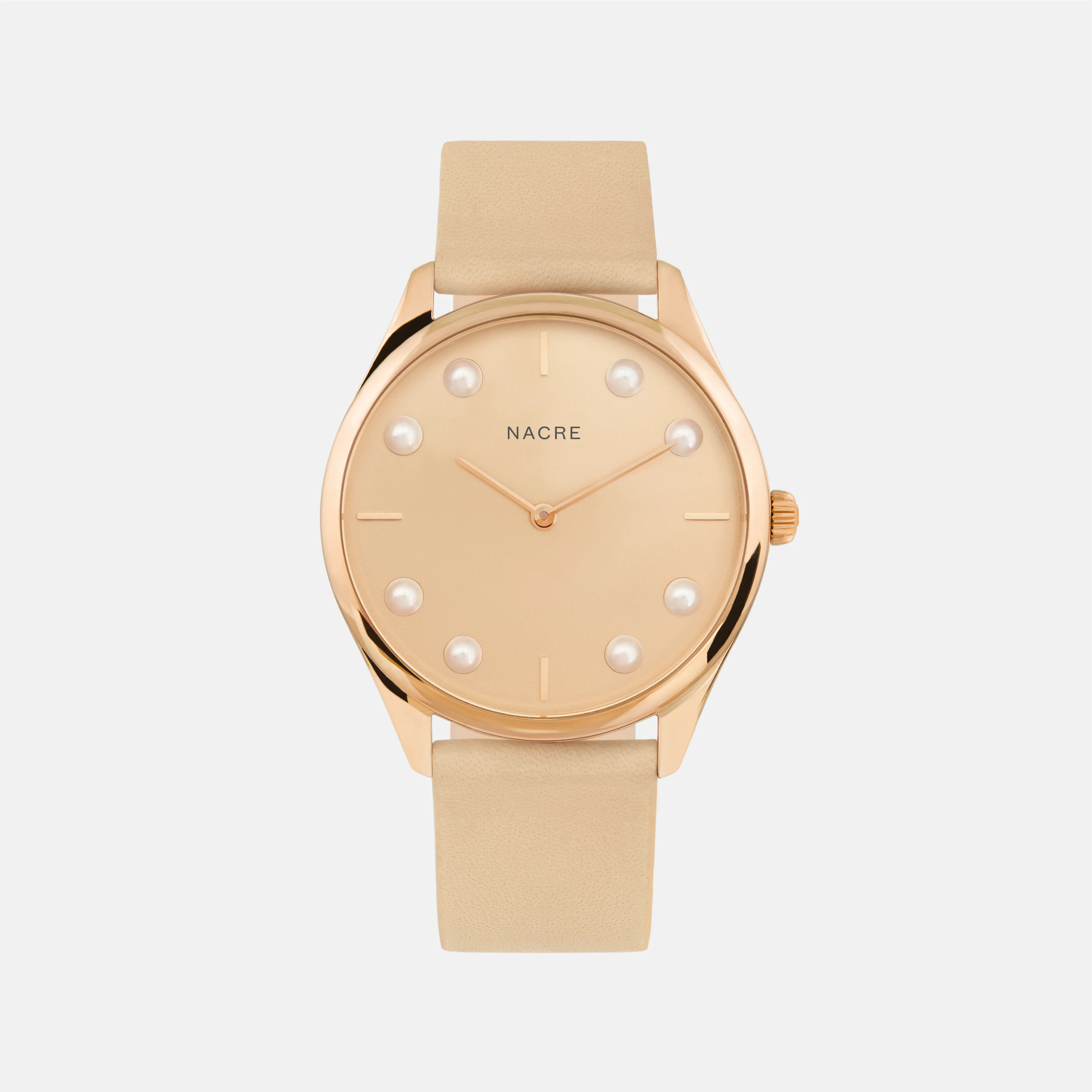 Lune 8 - Rose Gold - Sand Leather sold by Nacre Watches product image thumbnail 2