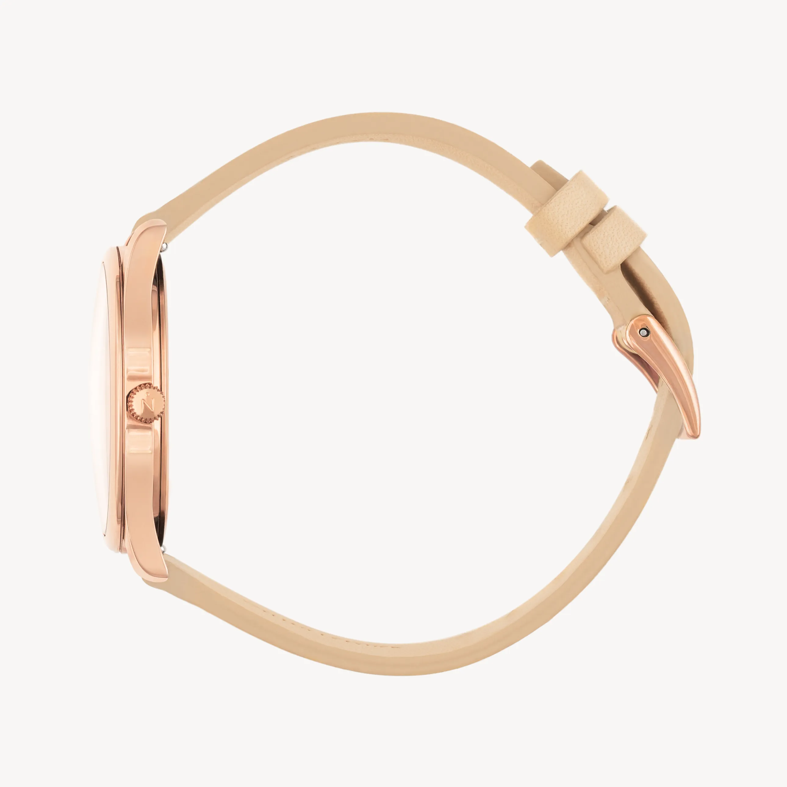 Lune 8 - Rose Gold - Sand Leather sold by Nacre Watches product image thumbnail 3