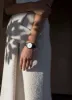Lune - Stainless Steel - Navy Leather sold by Nacre Watches