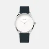 Lune - Stainless Steel - Navy Leather sold by Nacre Watches