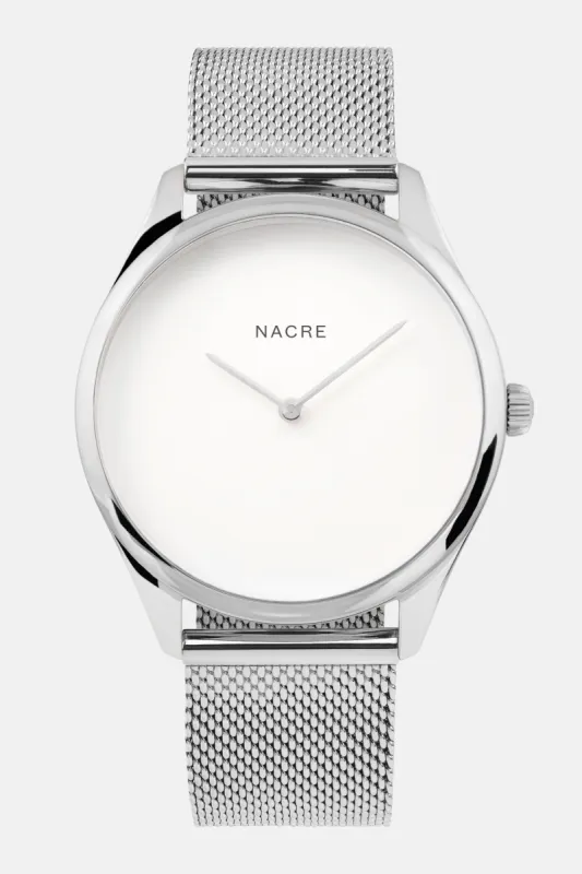 Lune - Stainless Steel - Stainless Steel Mesh sold by Nacre Watches