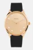 Lune 8 - Rose Gold - Black Leather sold by Nacre Watches