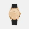 Lune 8 - Rose Gold - Black Leather sold by Nacre Watches