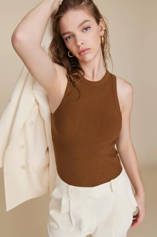 The Not So Basic Tank In Toffee sold by Sold Out NYC