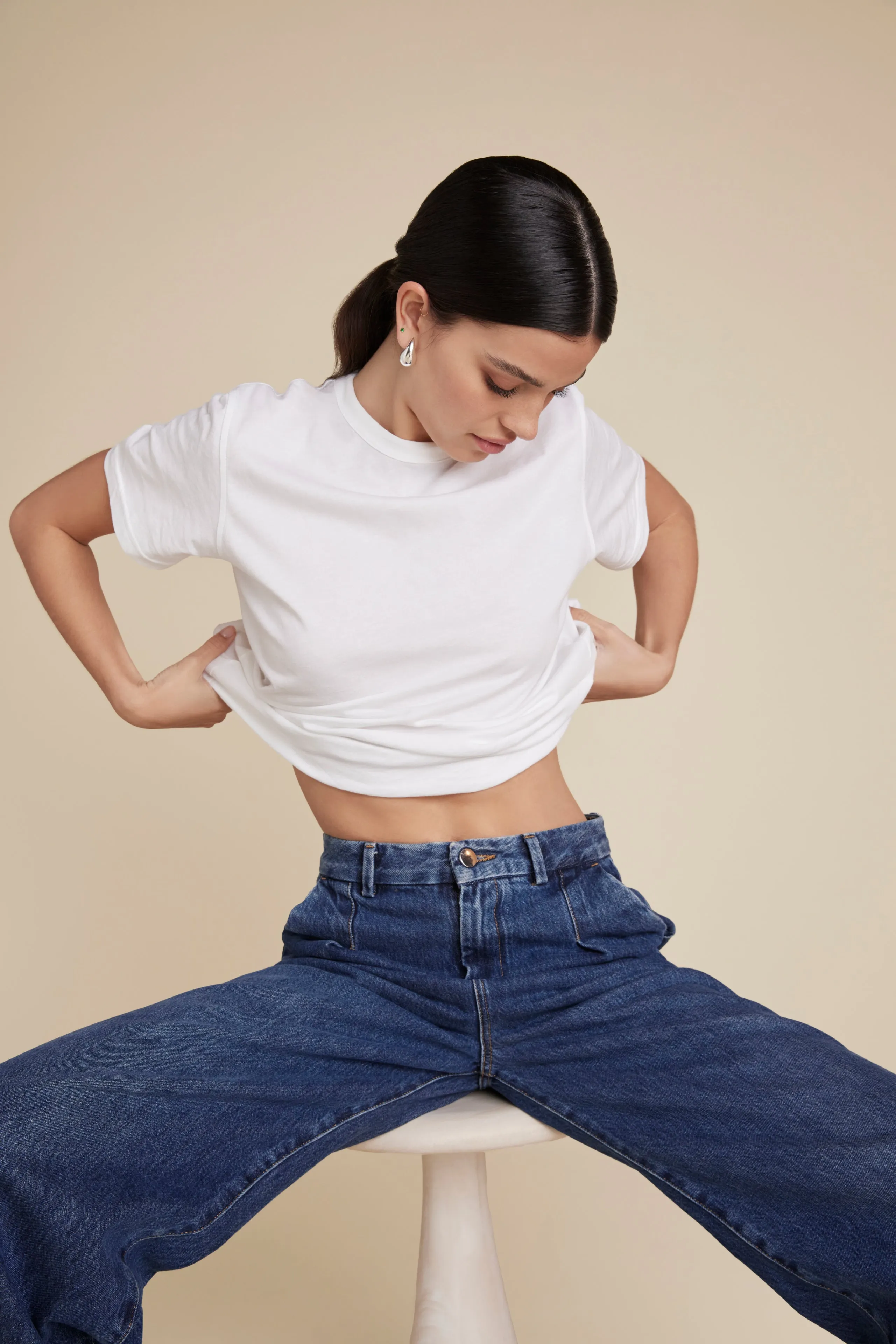 The Iconically Soft Perfect Tee in White sold by Sold Out NYC product image thumbnail 5