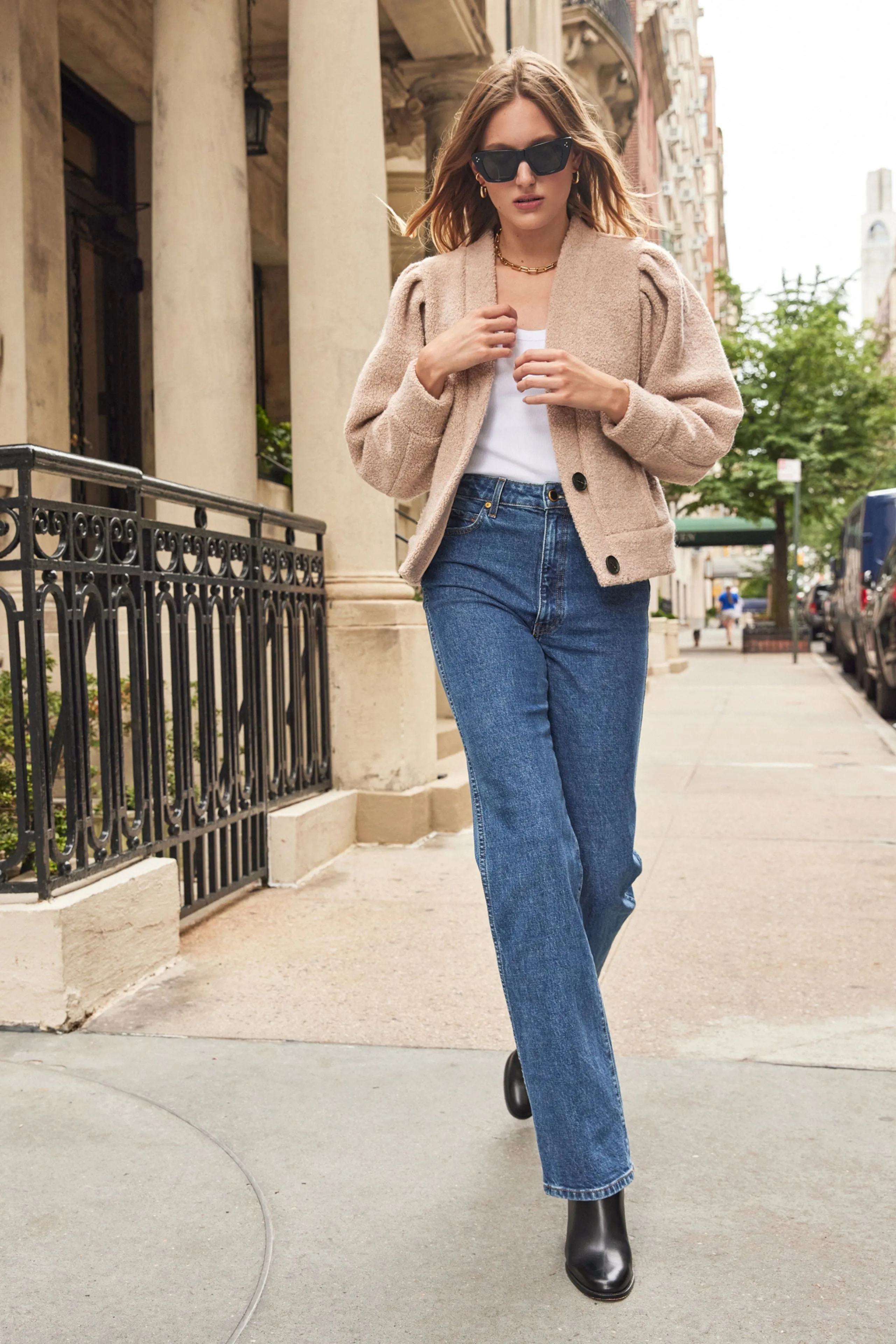 The Yay To Bouclé Jacket In Almond sold by Sold Out NYC product image thumbnail 4