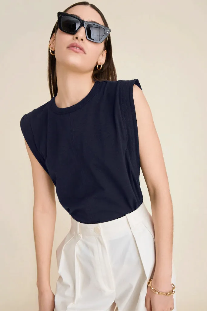 The Gimme That Shoulder Tee in Navy sold by Sold Out NYC product image thumbnail 4