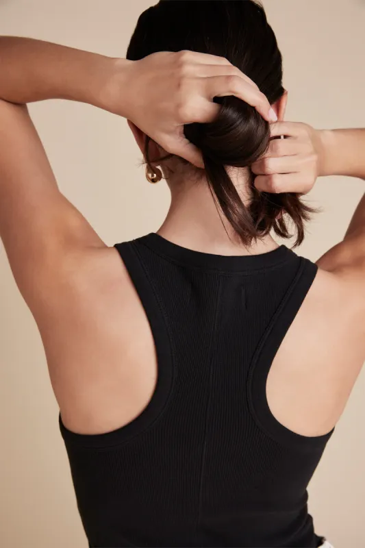 The Racerback Tank in Black sold by Sold Out NYC