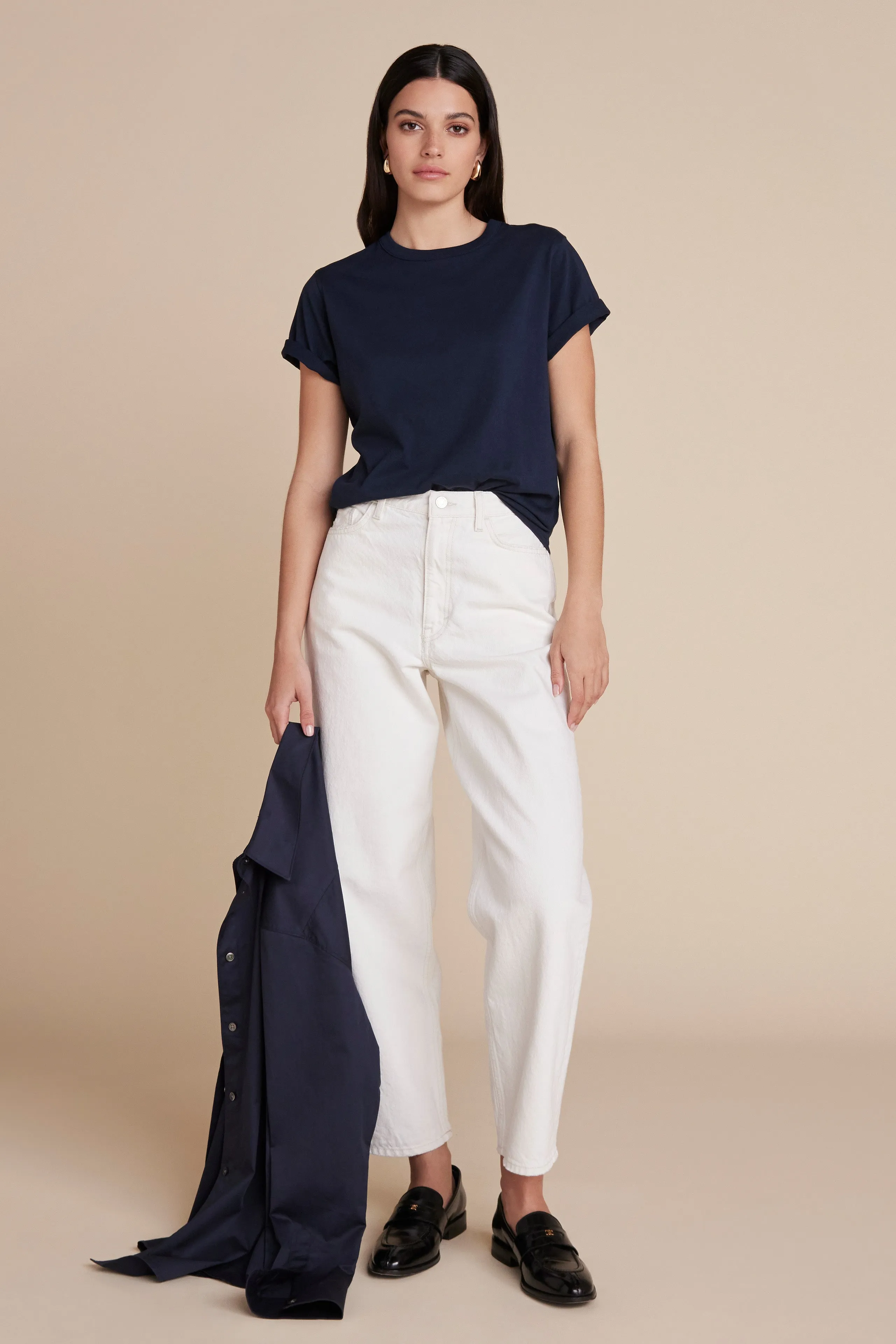 The Iconically Soft Perfect Tee In Navy sold by Sold Out NYC product image thumbnail 3