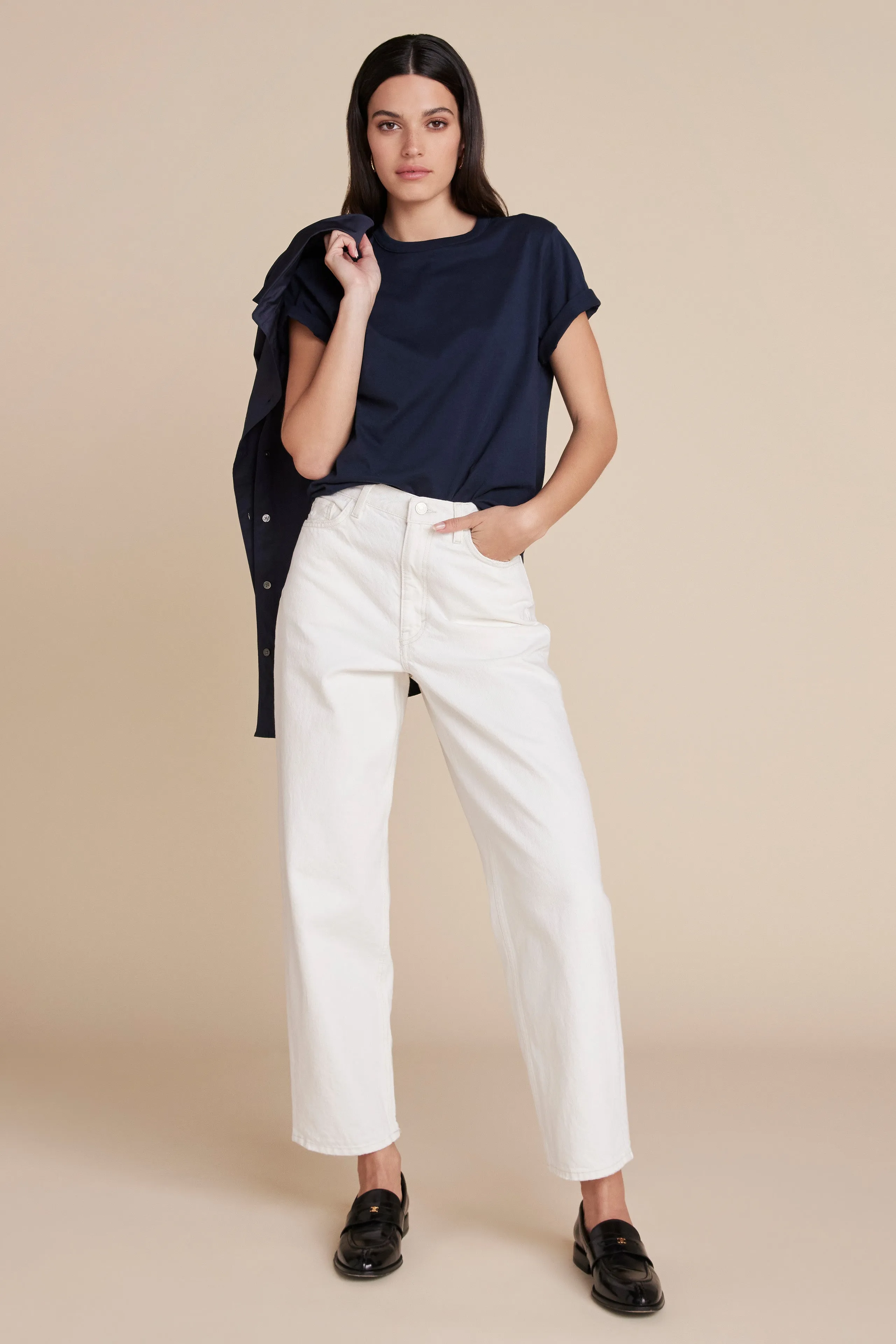 The Iconically Soft Perfect Tee In Navy sold by Sold Out NYC product image thumbnail 2