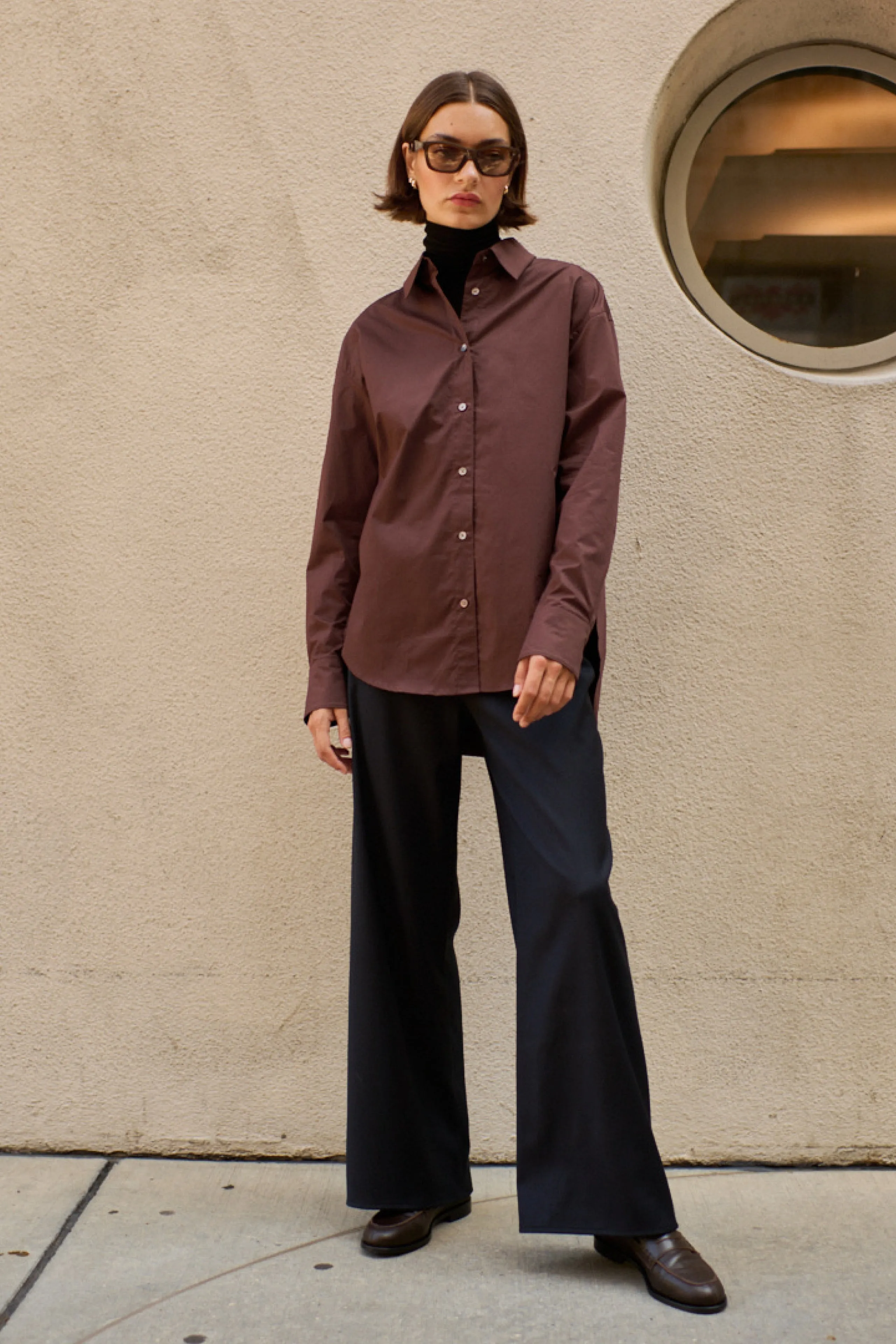 The Everything Shirt in Chocolate sold by Sold Out NYC