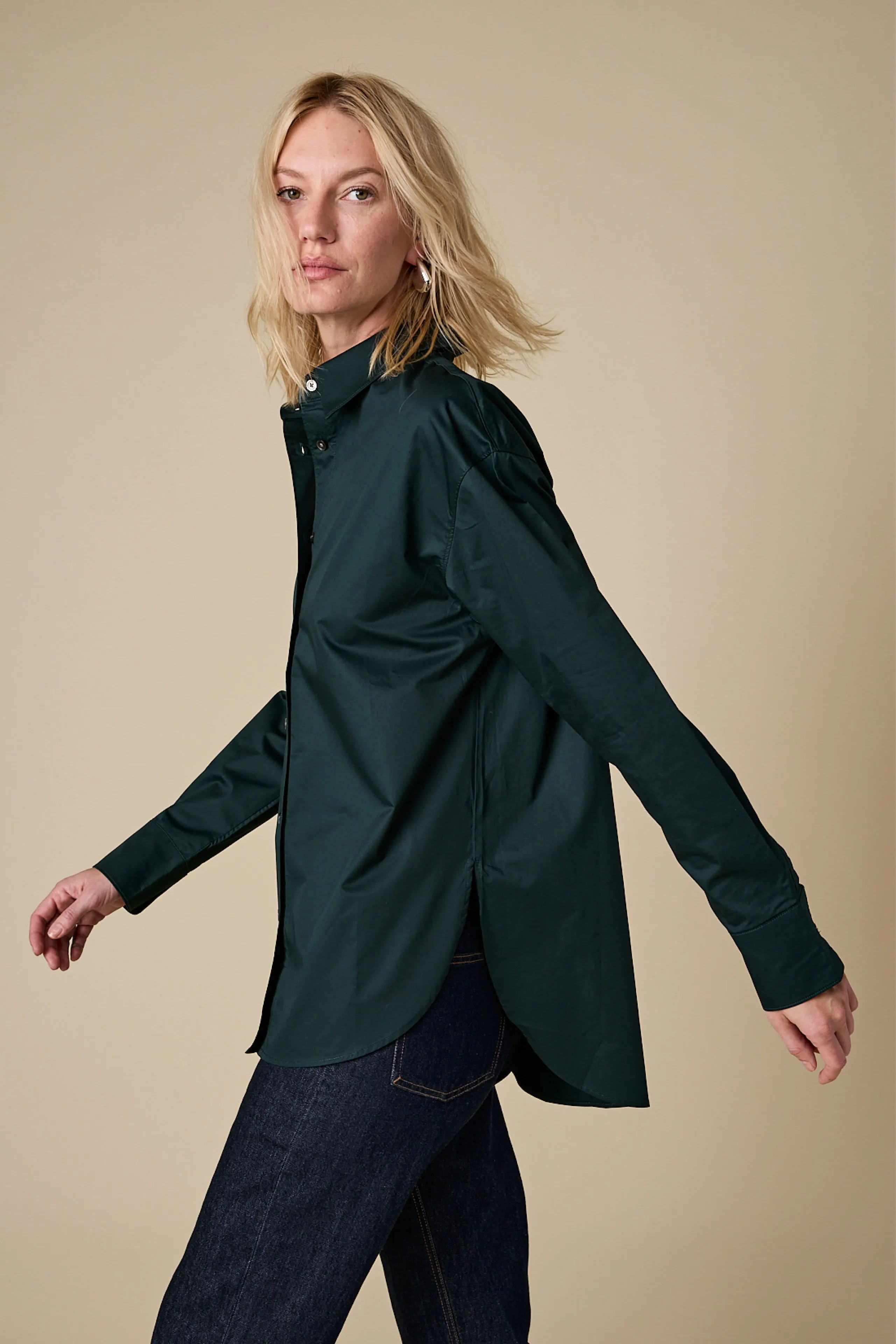 The Everything Shirt in Deep Emerald sold by Sold Out NYC product image thumbnail 4