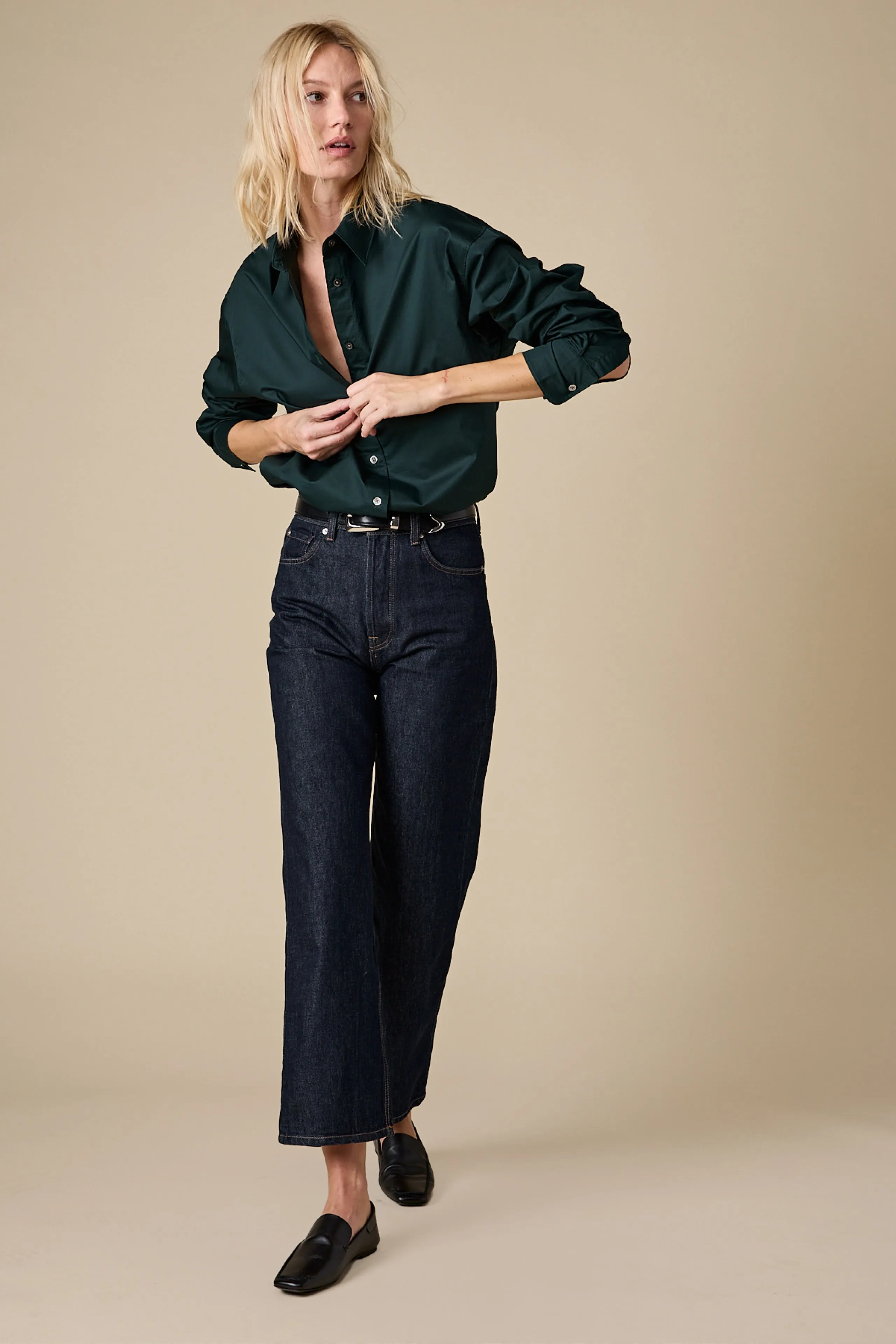 The Everything Shirt in Deep Emerald sold by Sold Out NYC product image thumbnail 3