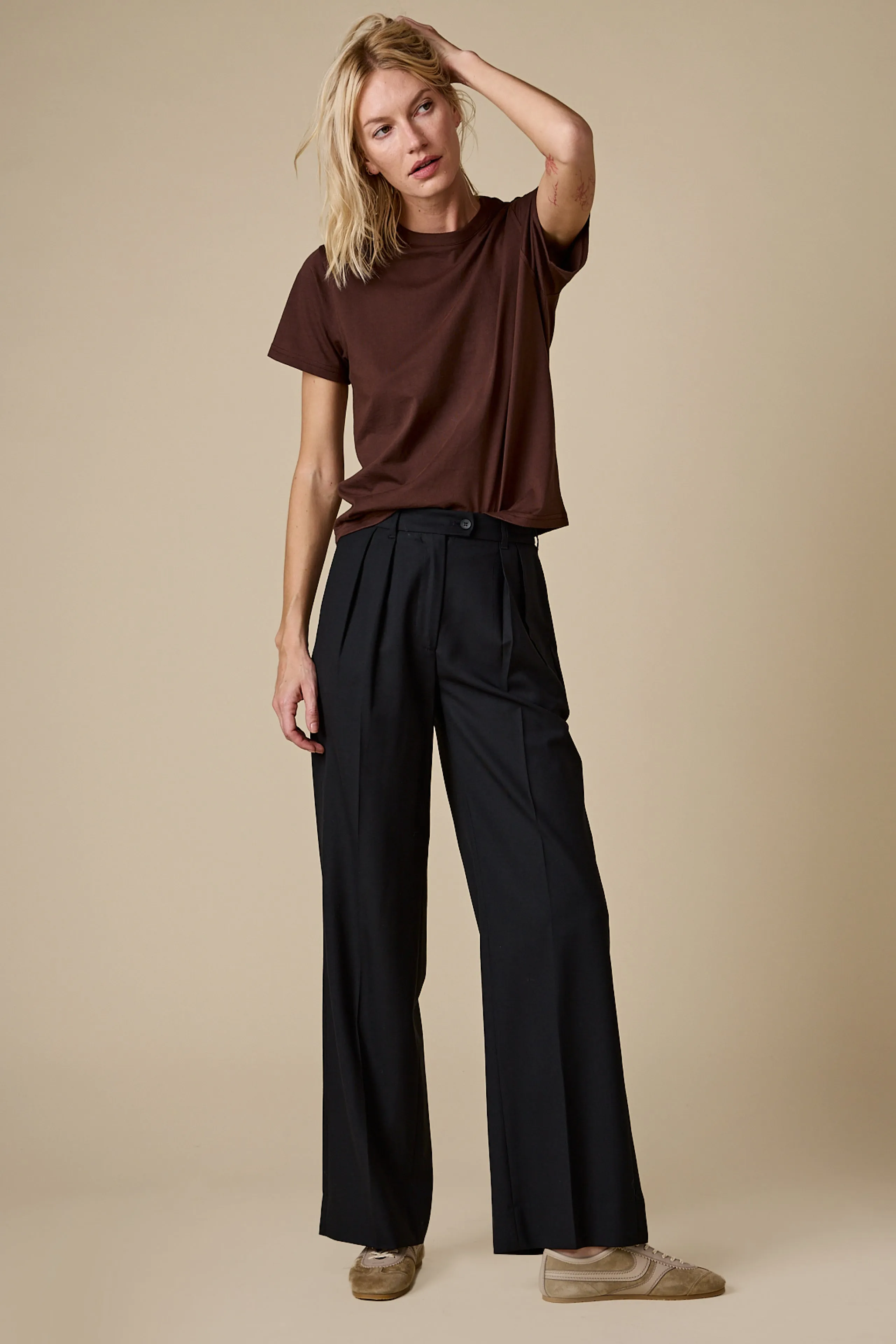 The Iconically Soft Perfect Tee in Chocolate sold by Sold Out NYC product image thumbnail 2