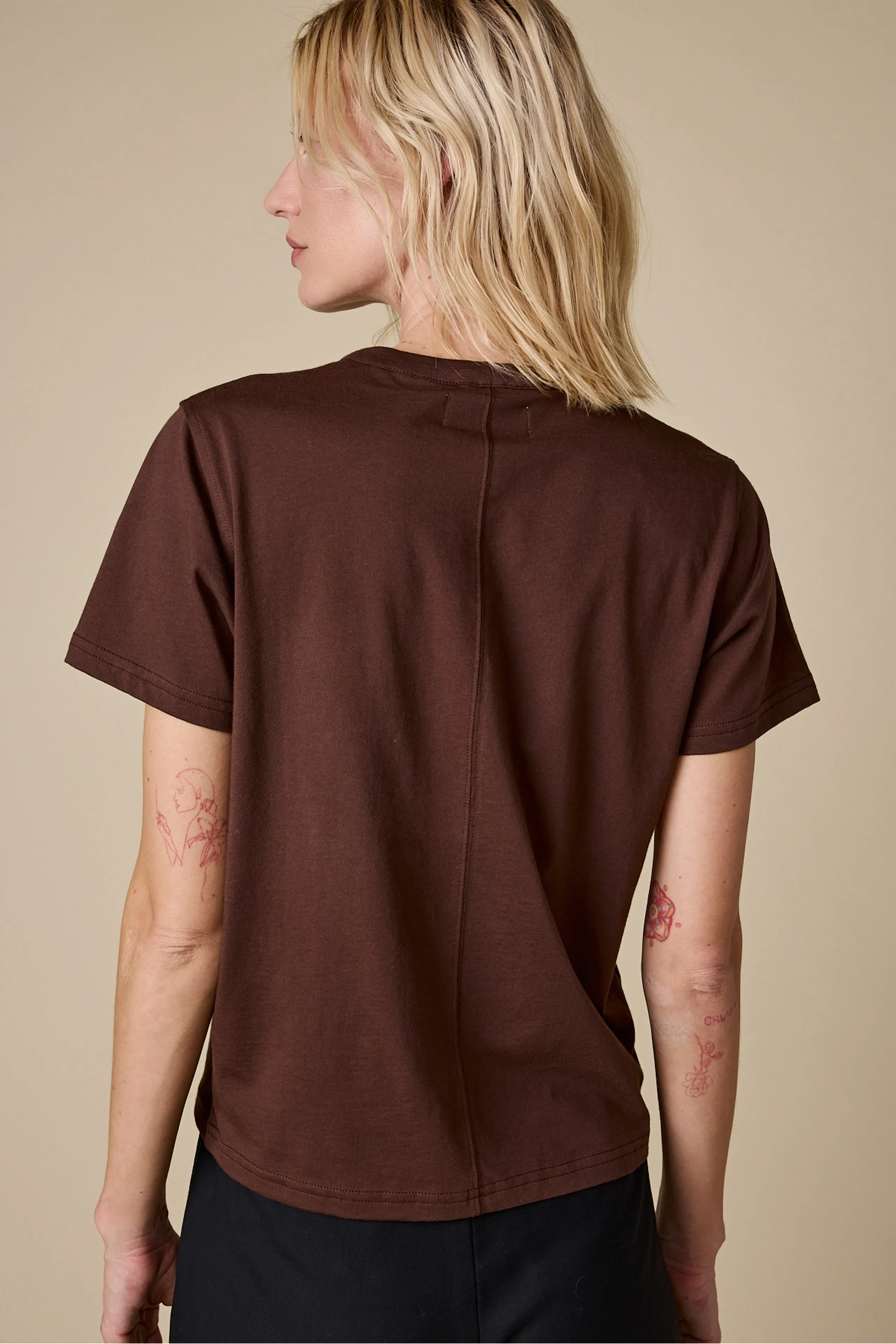 The Iconically Soft Perfect Tee in Chocolate sold by Sold Out NYC product image thumbnail 5