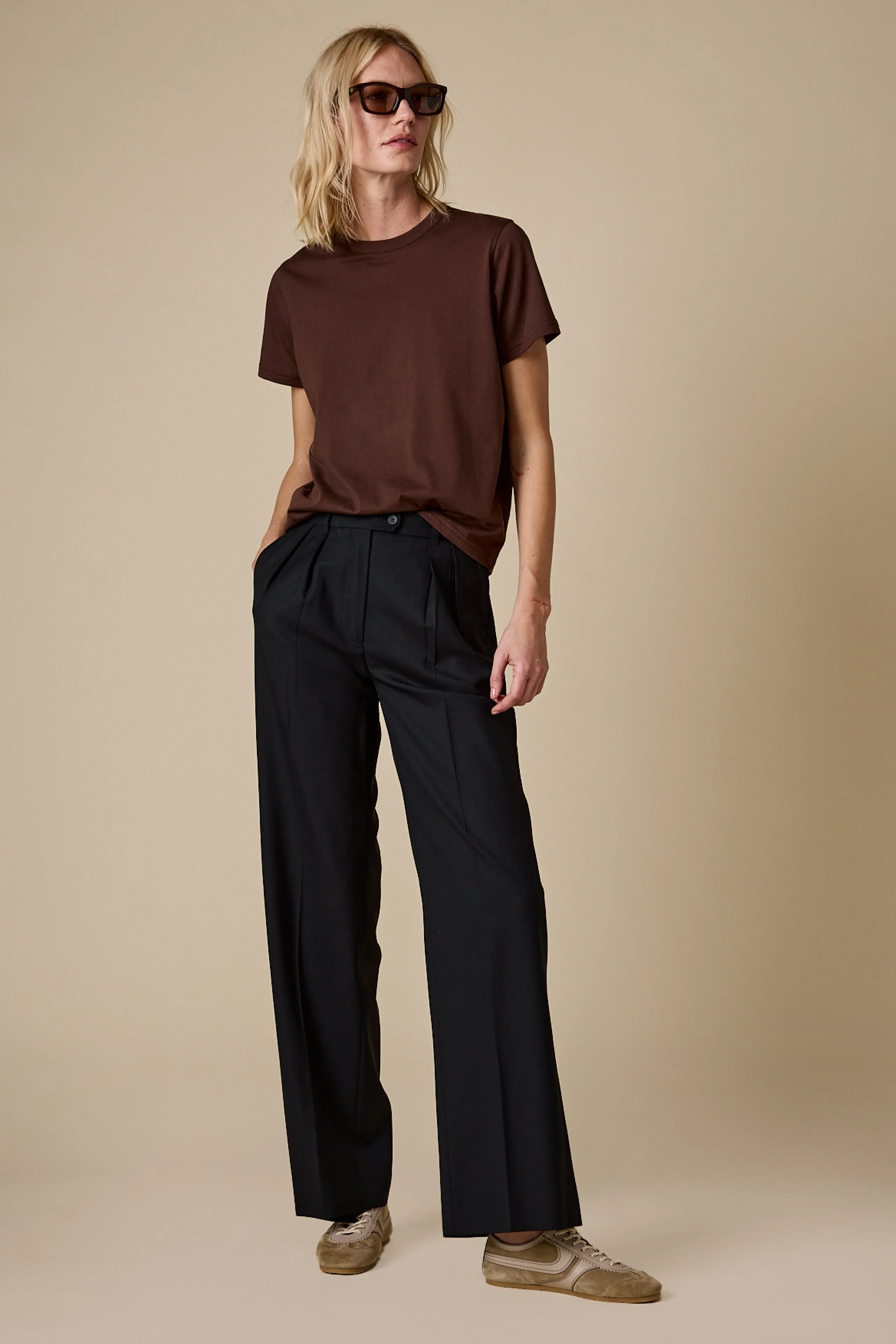 The Iconically Soft Perfect Tee in Chocolate sold by Sold Out NYC product image thumbnail 3