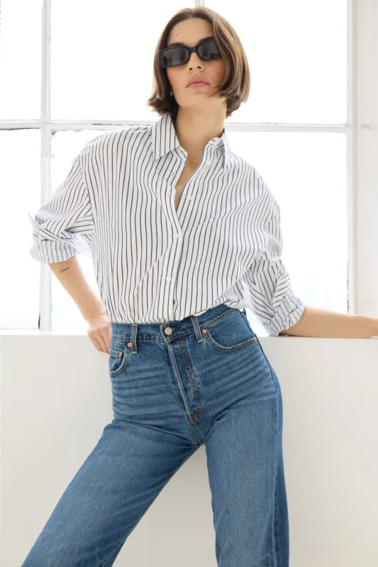 The Everything Shirt in Black Stripe sold by Sold Out NYC