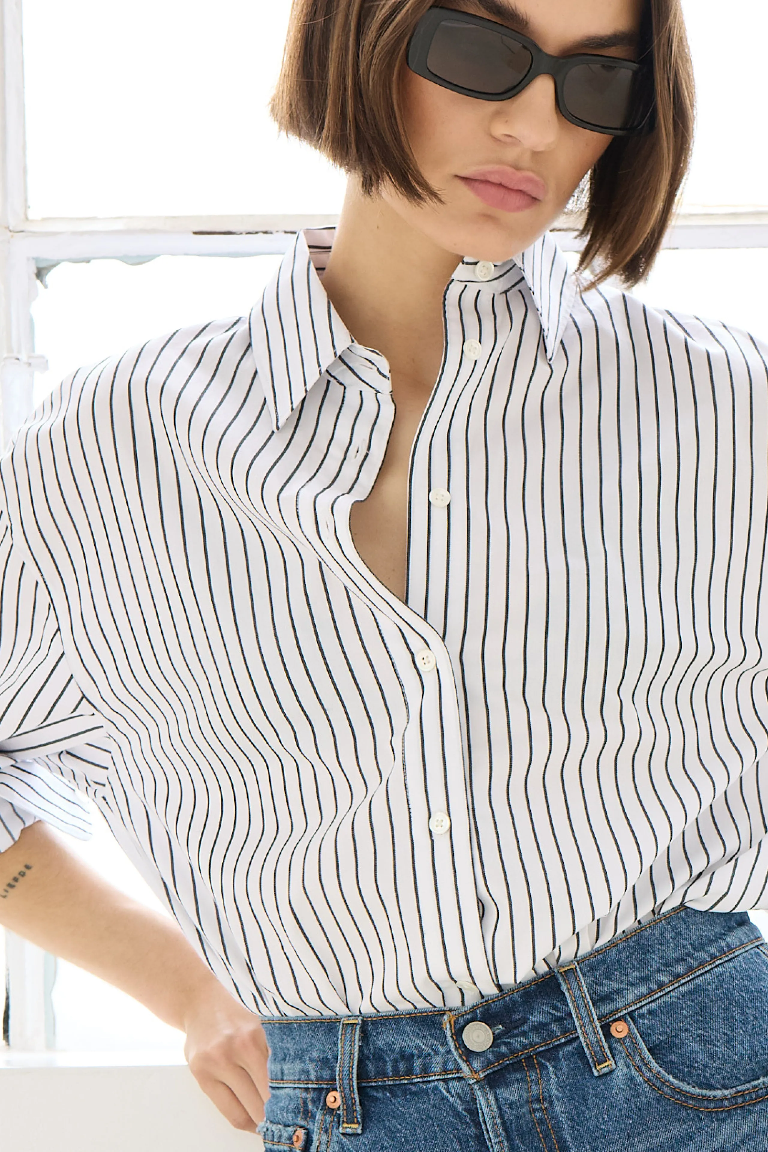 The Everything Shirt in Black Stripe sold by Sold Out NYC product image thumbnail 5