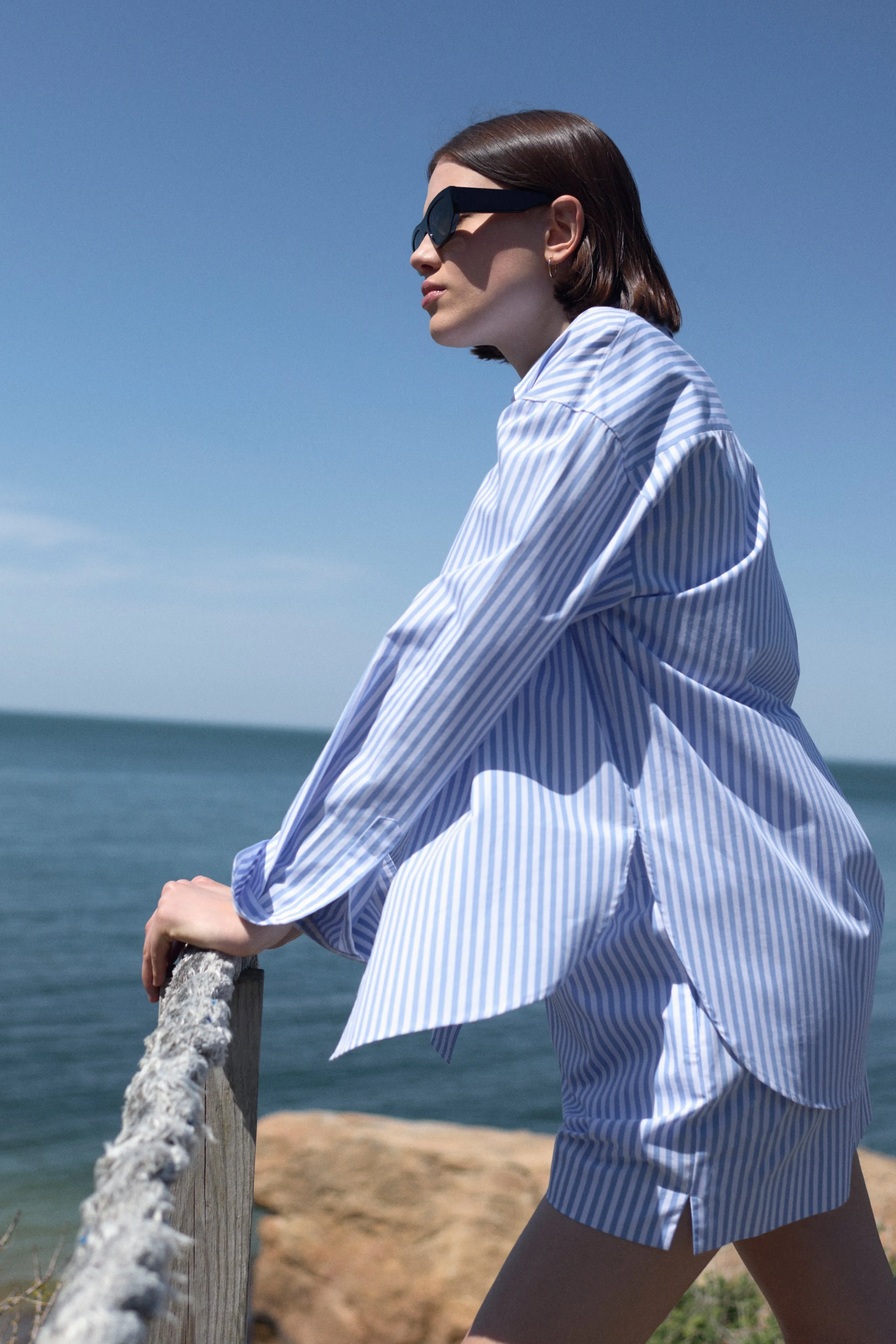 The Everything Shirt in French Blue Stripe sold by Sold Out NYC product image thumbnail 2