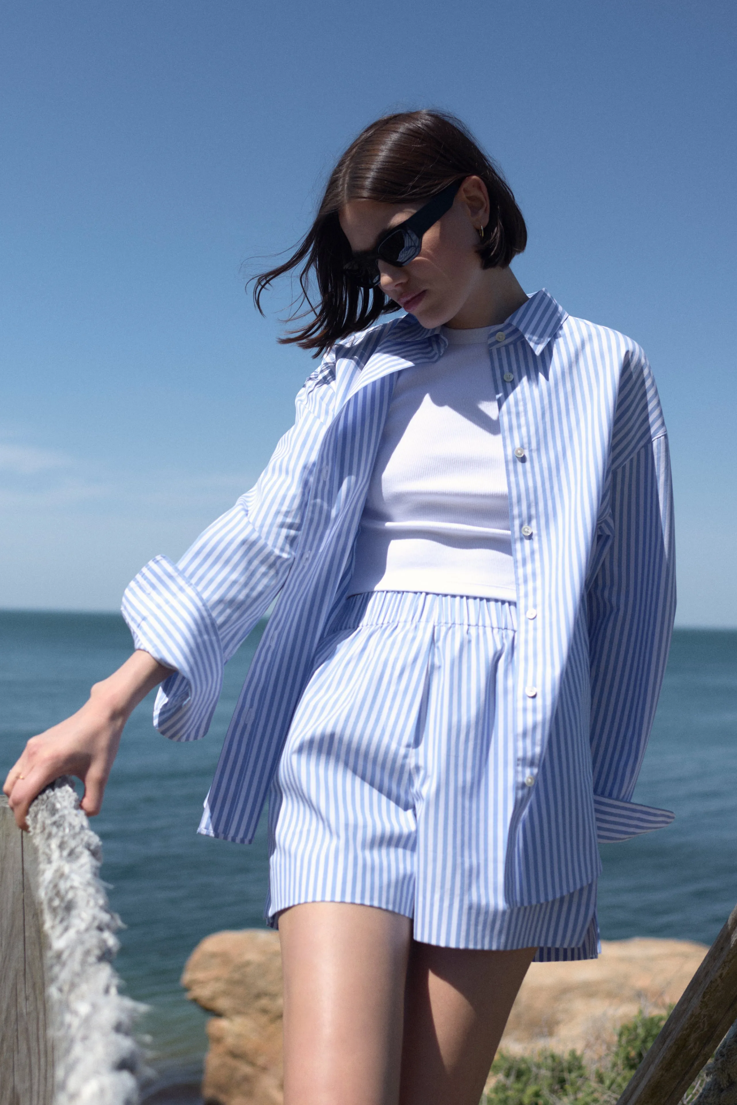 The Everything Shirt in French Blue Stripe sold by Sold Out NYC product image thumbnail 3