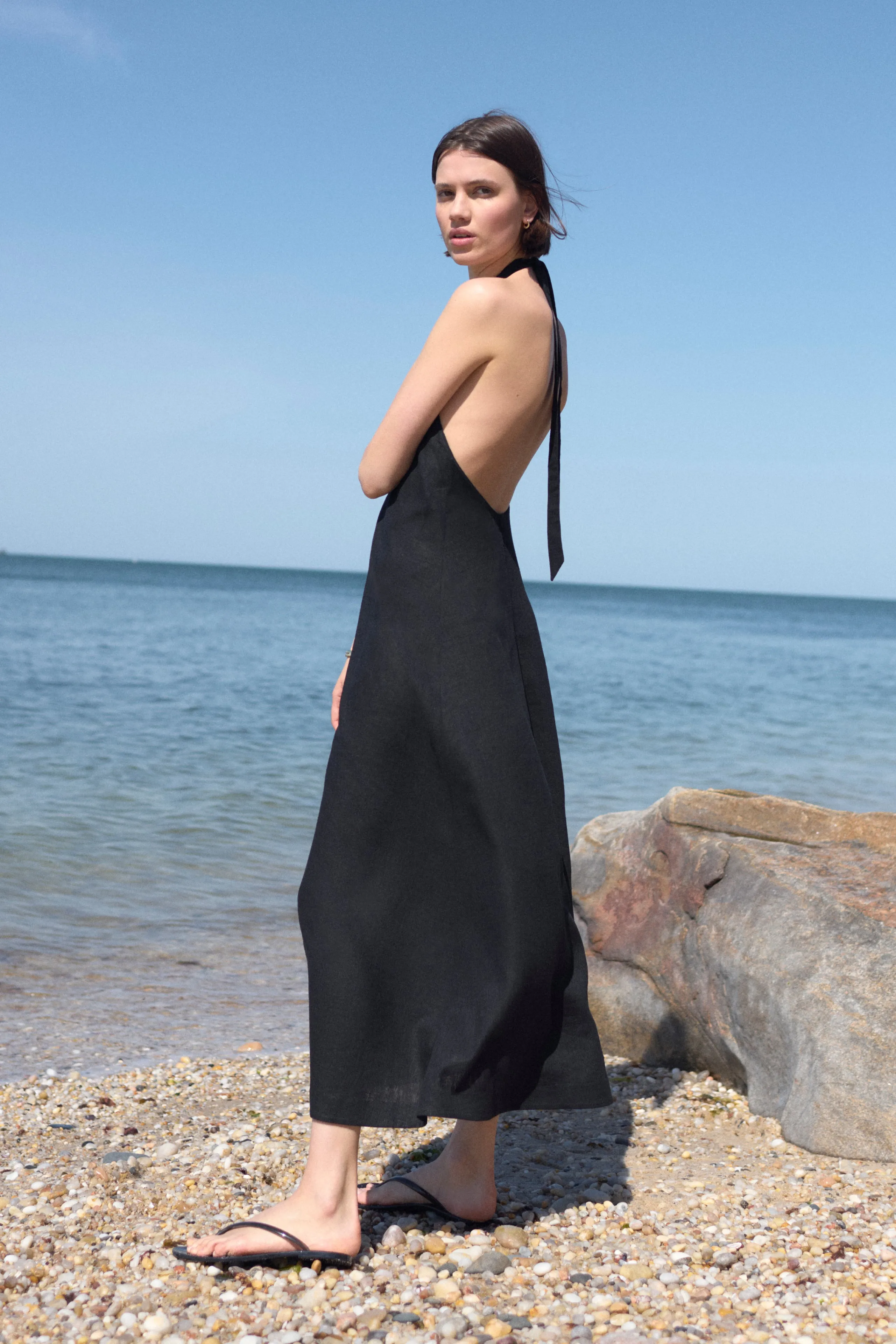 The Fête Linen Dress in Black sold by Sold Out NYC product image thumbnail 2