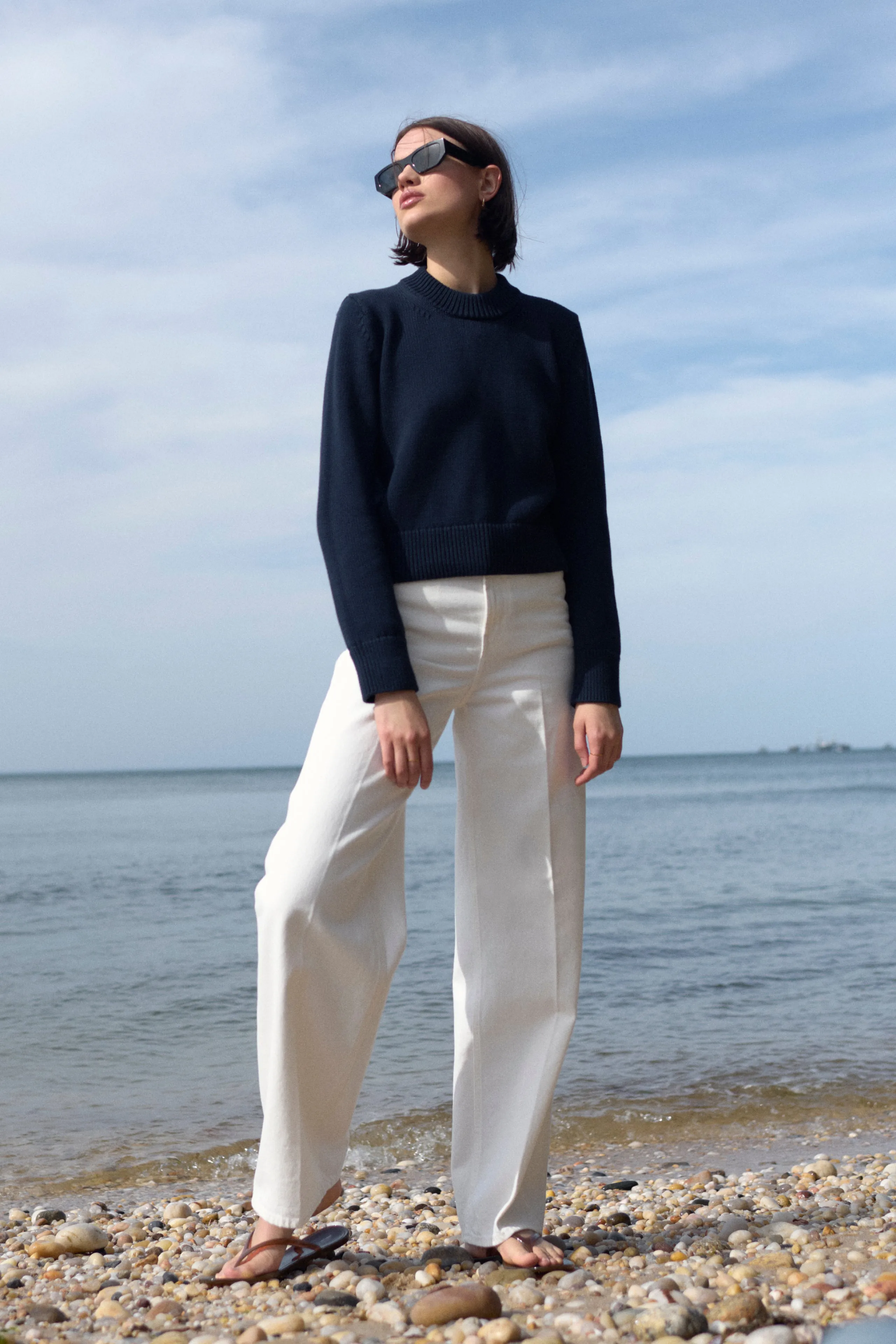 The Favorite Crew in Navy sold by Sold Out NYC