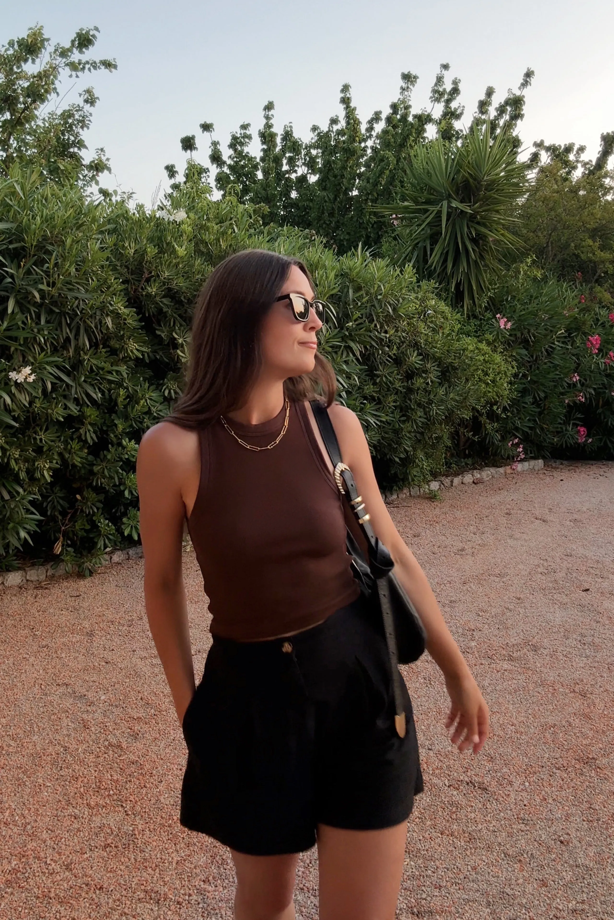 The Cropped Not So Basic Tank in Chocolate sold by Sold Out NYC product image thumbnail 3