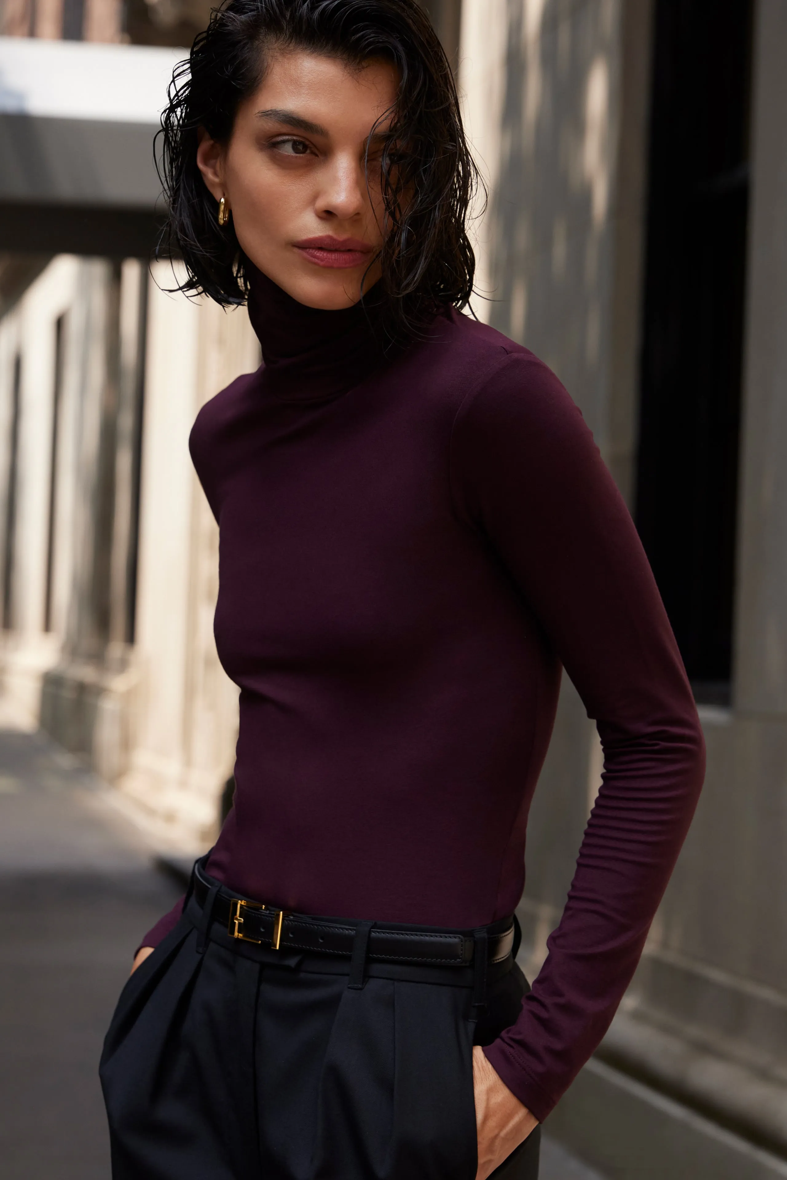 The Turtleneck in Bordeaux sold by Sold Out NYC product image thumbnail 2
