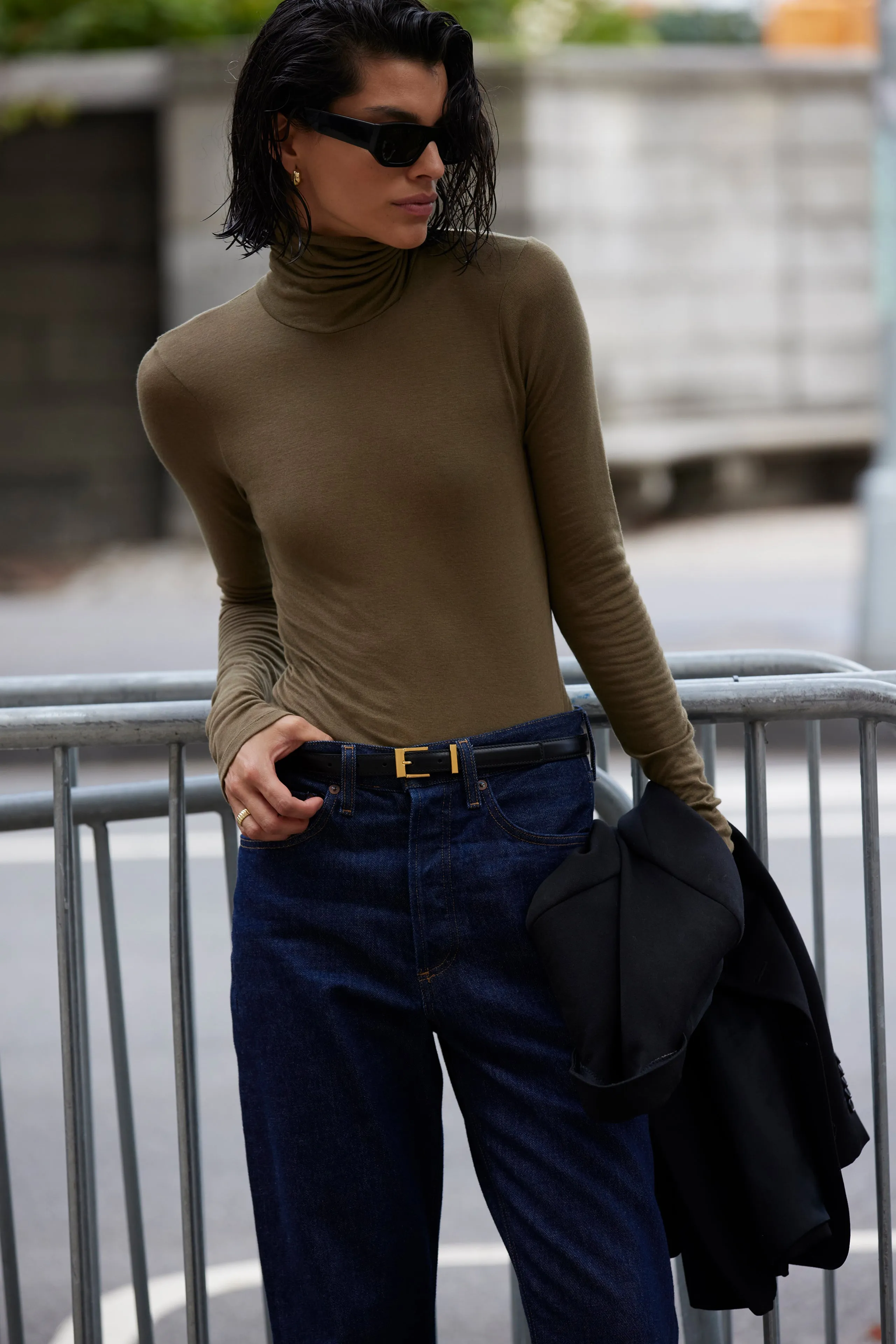 The Cashmere Turtleneck in Olive sold by Sold Out NYC product image thumbnail 4