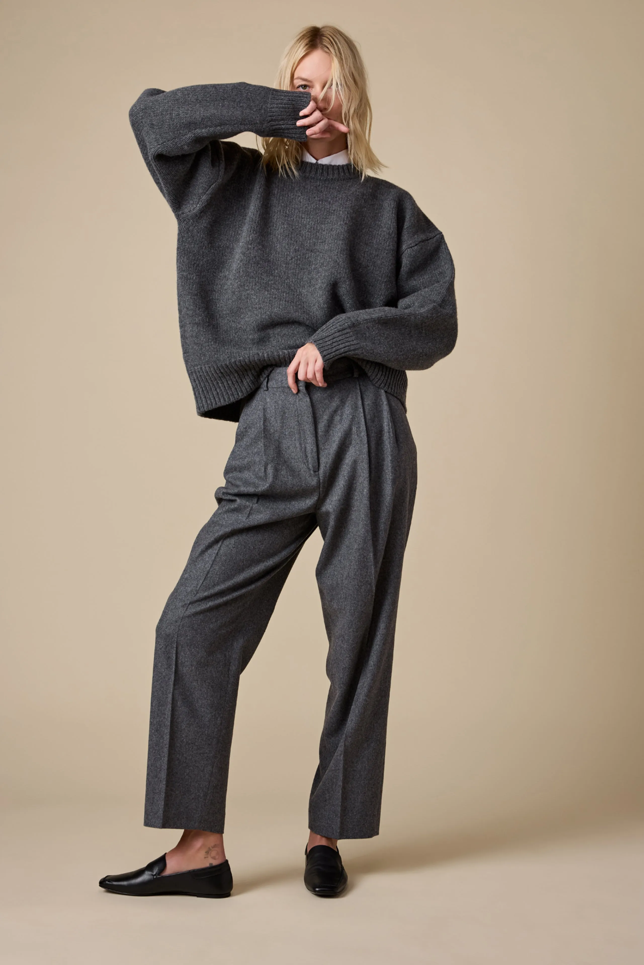 The Cashmere Signature Crew in Charcoal sold by Sold Out NYC product image thumbnail 4