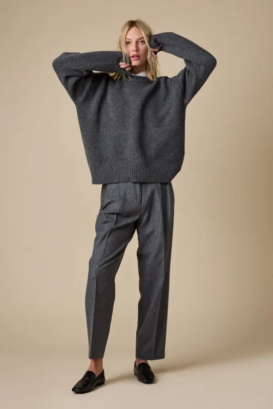 The Cashmere Signature Crew in Charcoal sold by Sold Out NYC