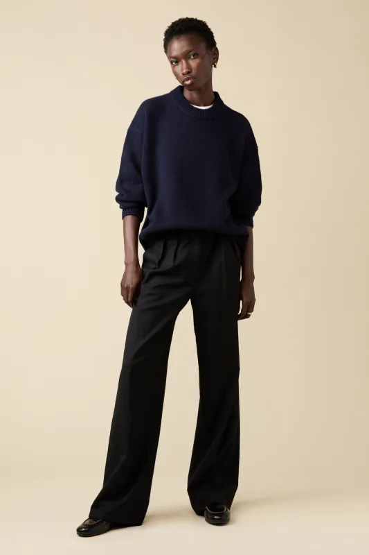 The Cashmere Signature Crew in Navy sold by Sold Out NYC