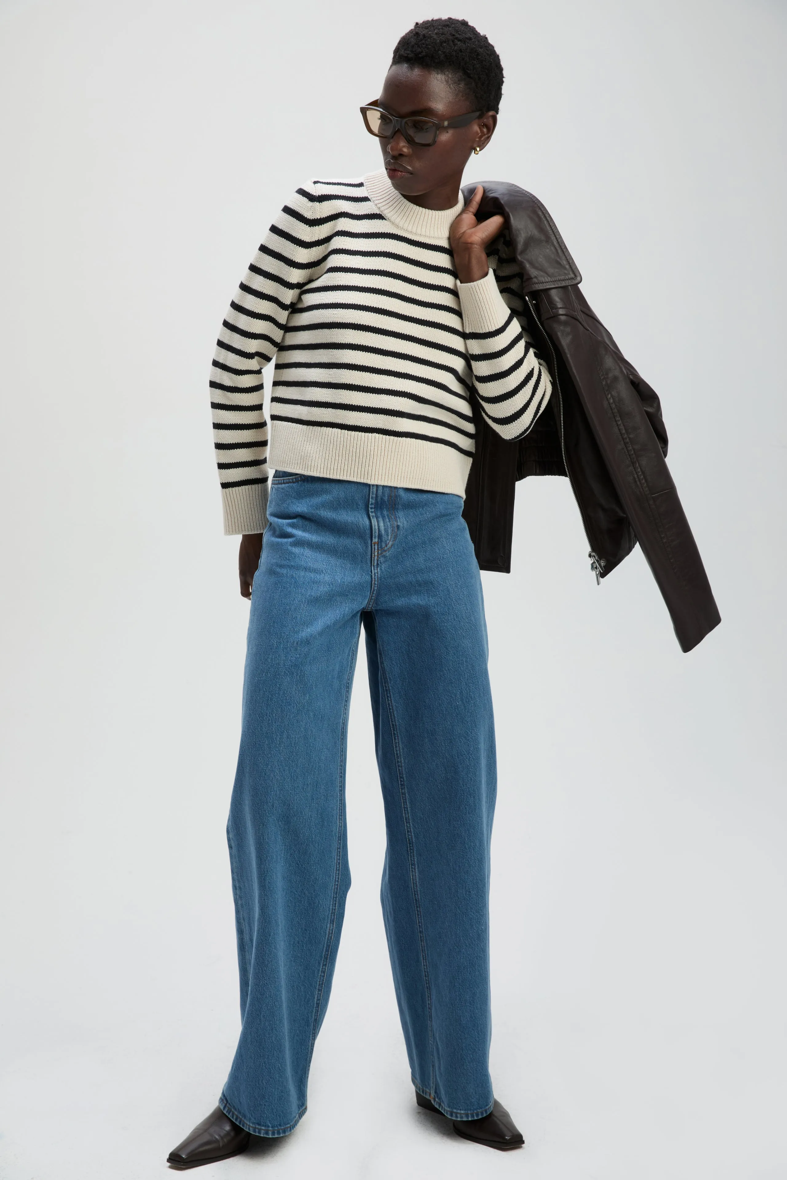 The Favorite Crew in Black & Cream Stripe sold by Sold Out NYC product image thumbnail 3