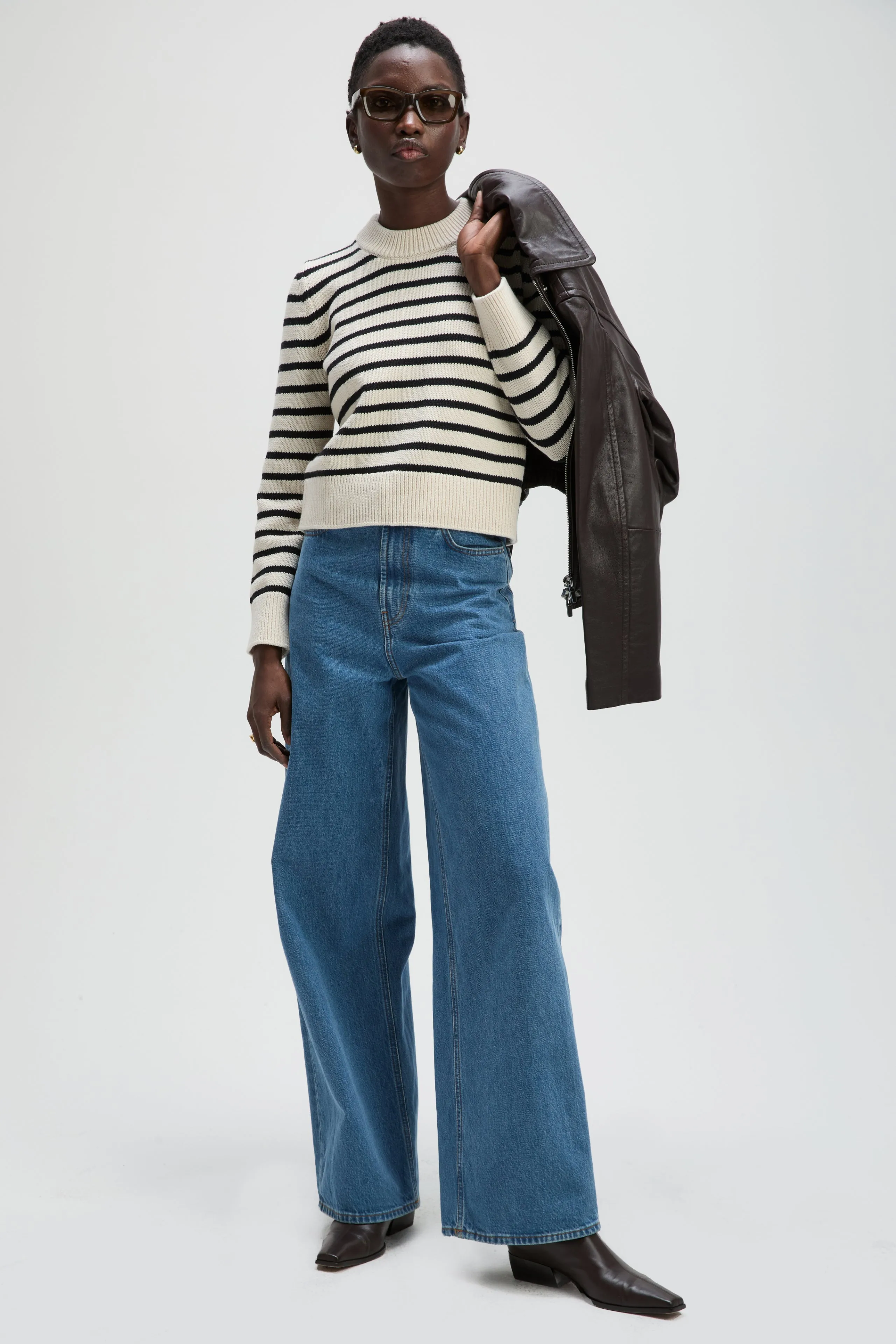 The Favorite Crew in Black & Cream Stripe sold by Sold Out NYC product image thumbnail 2