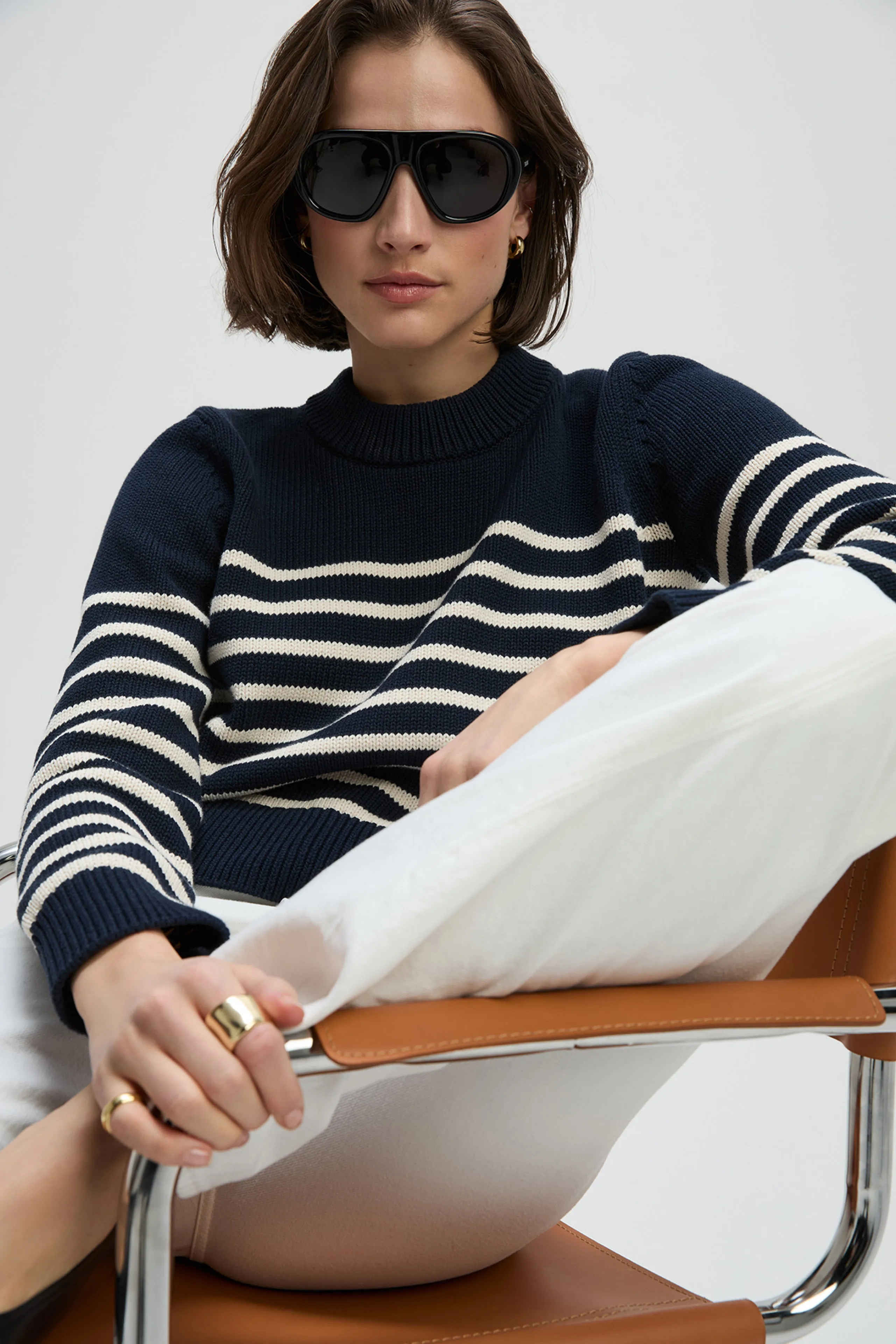 The Favorite Crew in Navy & Cream Stripe sold by Sold Out NYC