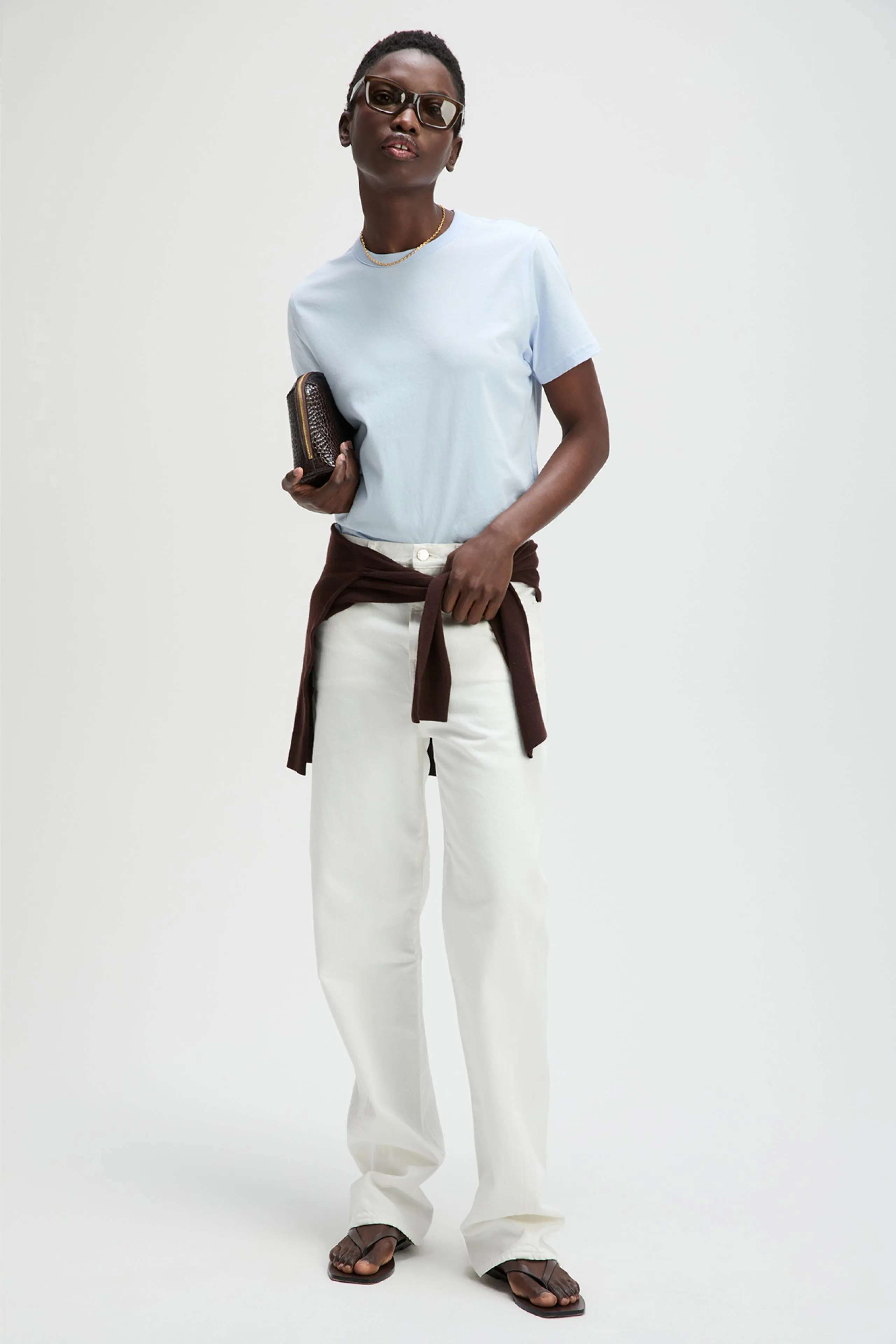 The Iconically Soft Perfect Tee in Azure sold by Sold Out NYC product image thumbnail 2