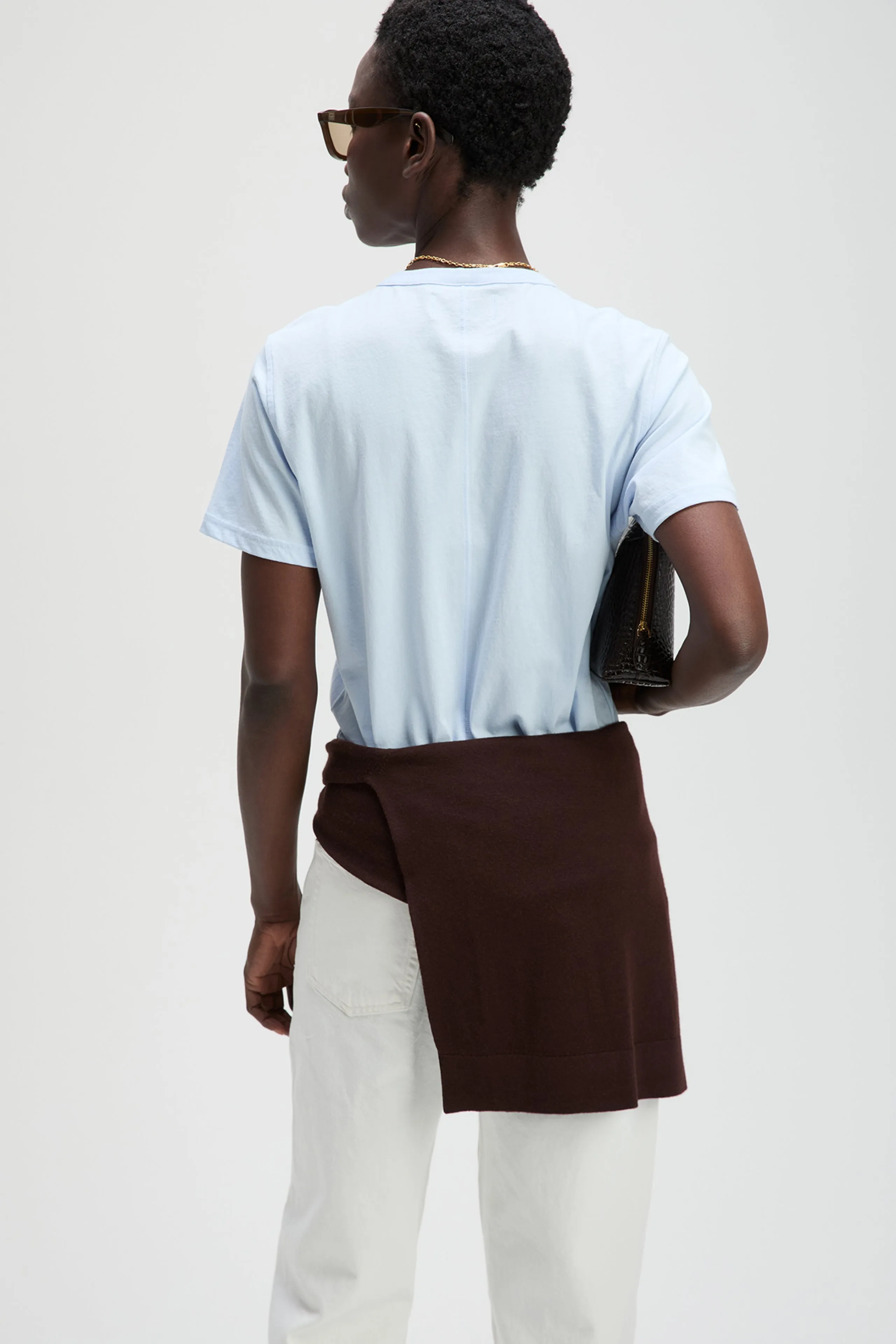 The Iconically Soft Perfect Tee in Azure sold by Sold Out NYC product image thumbnail 5