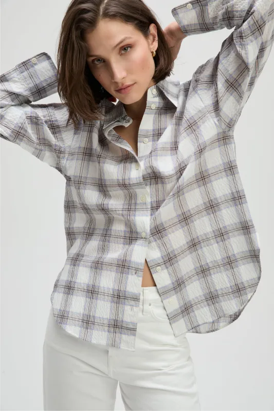 The Everything Shirt in Cream Plaid sold by Sold Out NYC