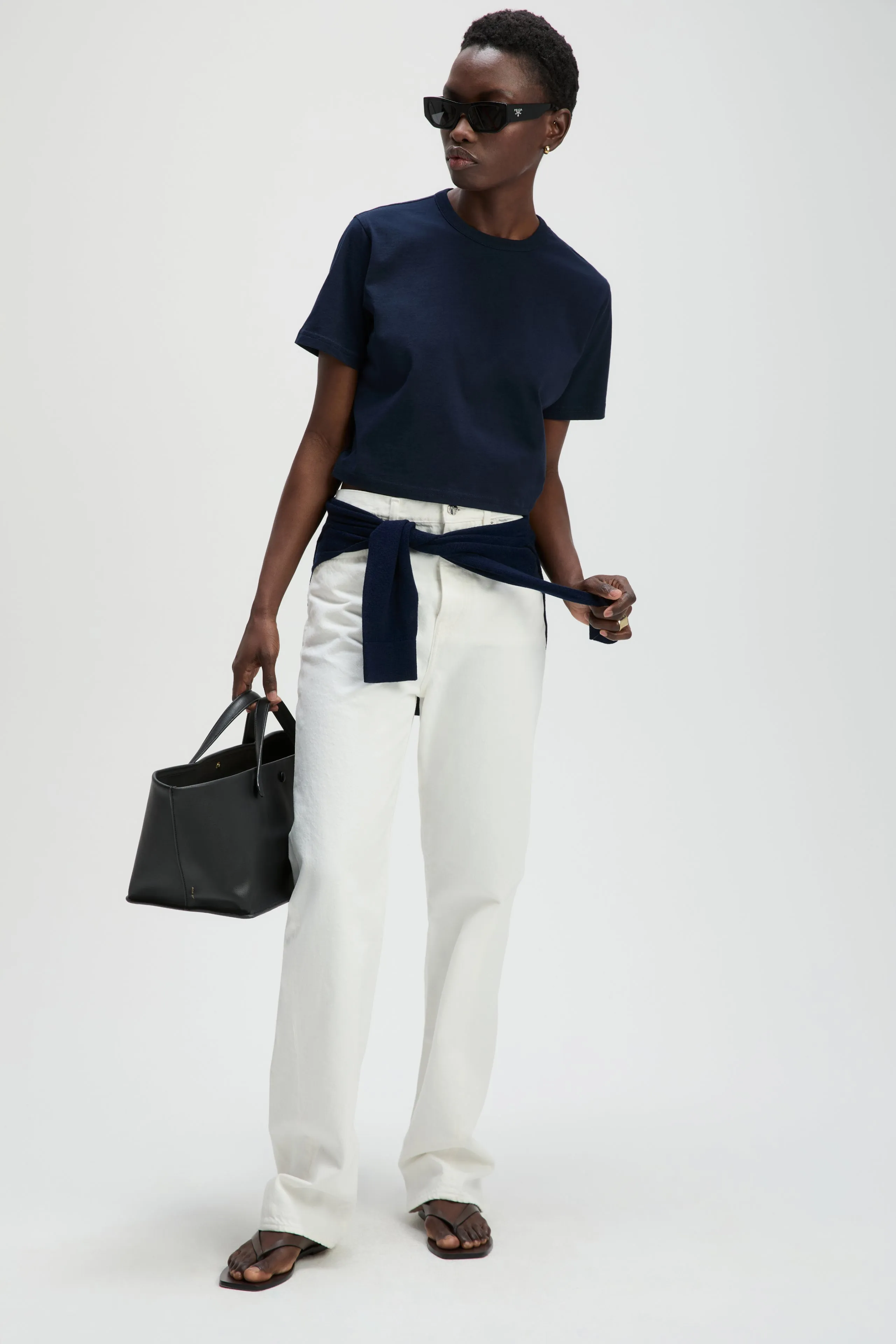 The Cropped Perfect Tee in Navy sold by Sold Out NYC product image thumbnail 3