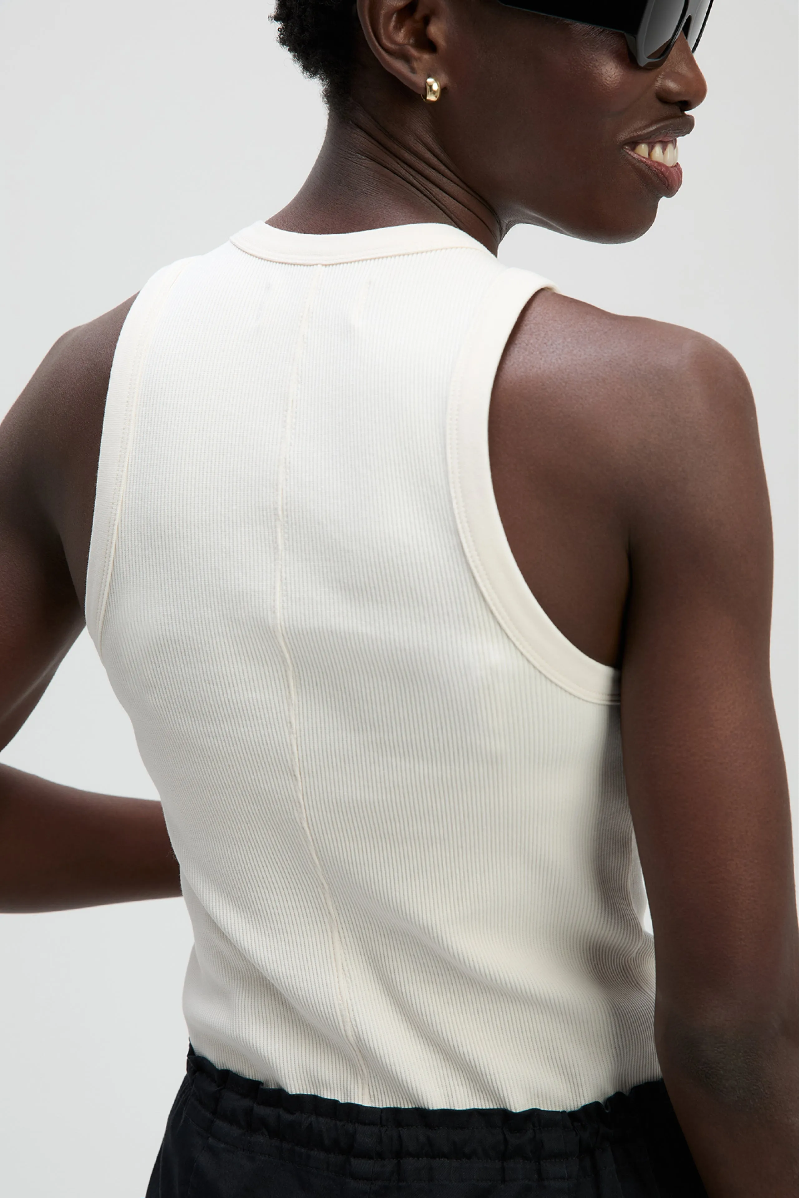 The Not So Basic Tank in Cream sold by Sold Out NYC product image thumbnail 5