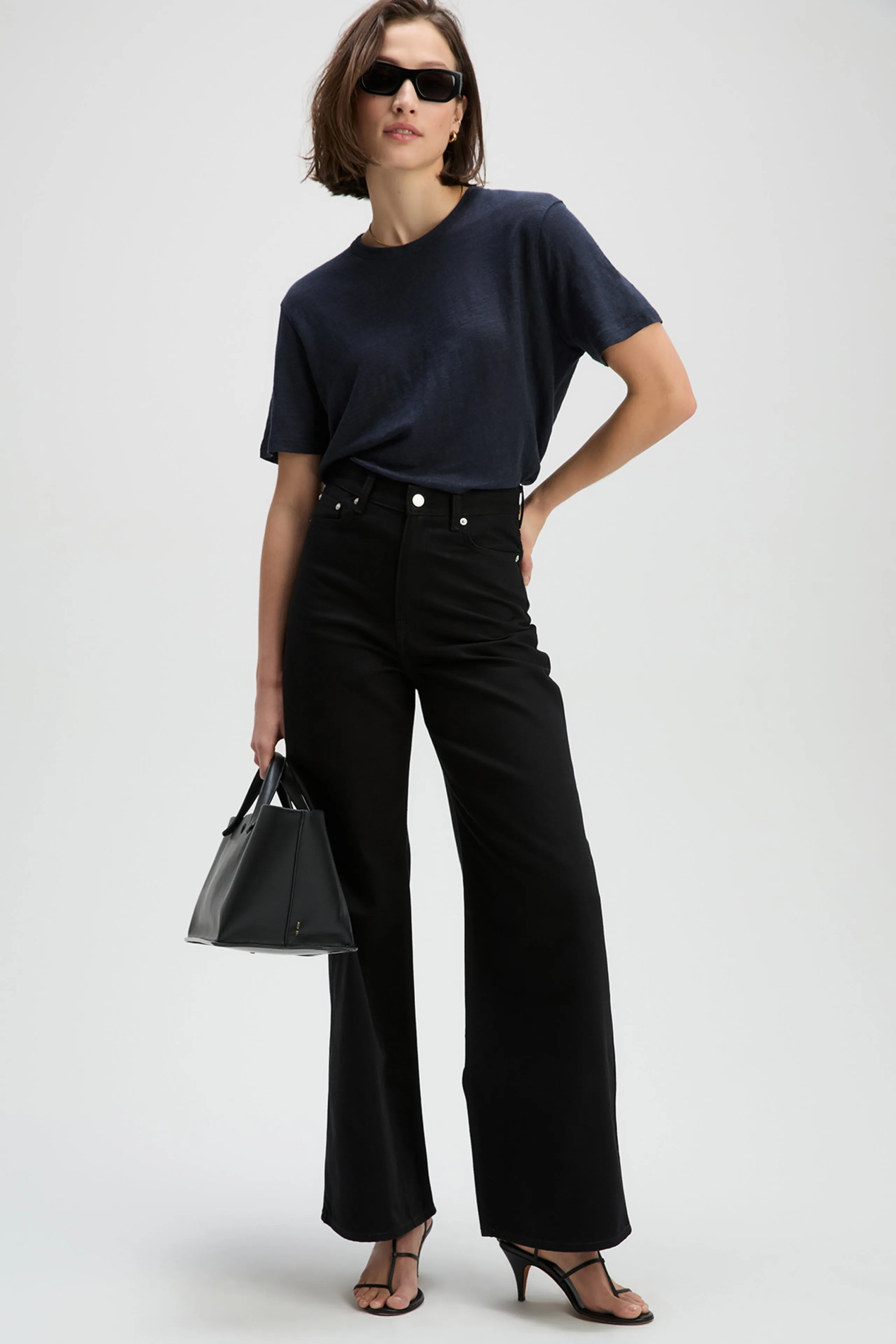 The Linen Perfect Tee in Navy sold by Sold Out NYC product image thumbnail 3