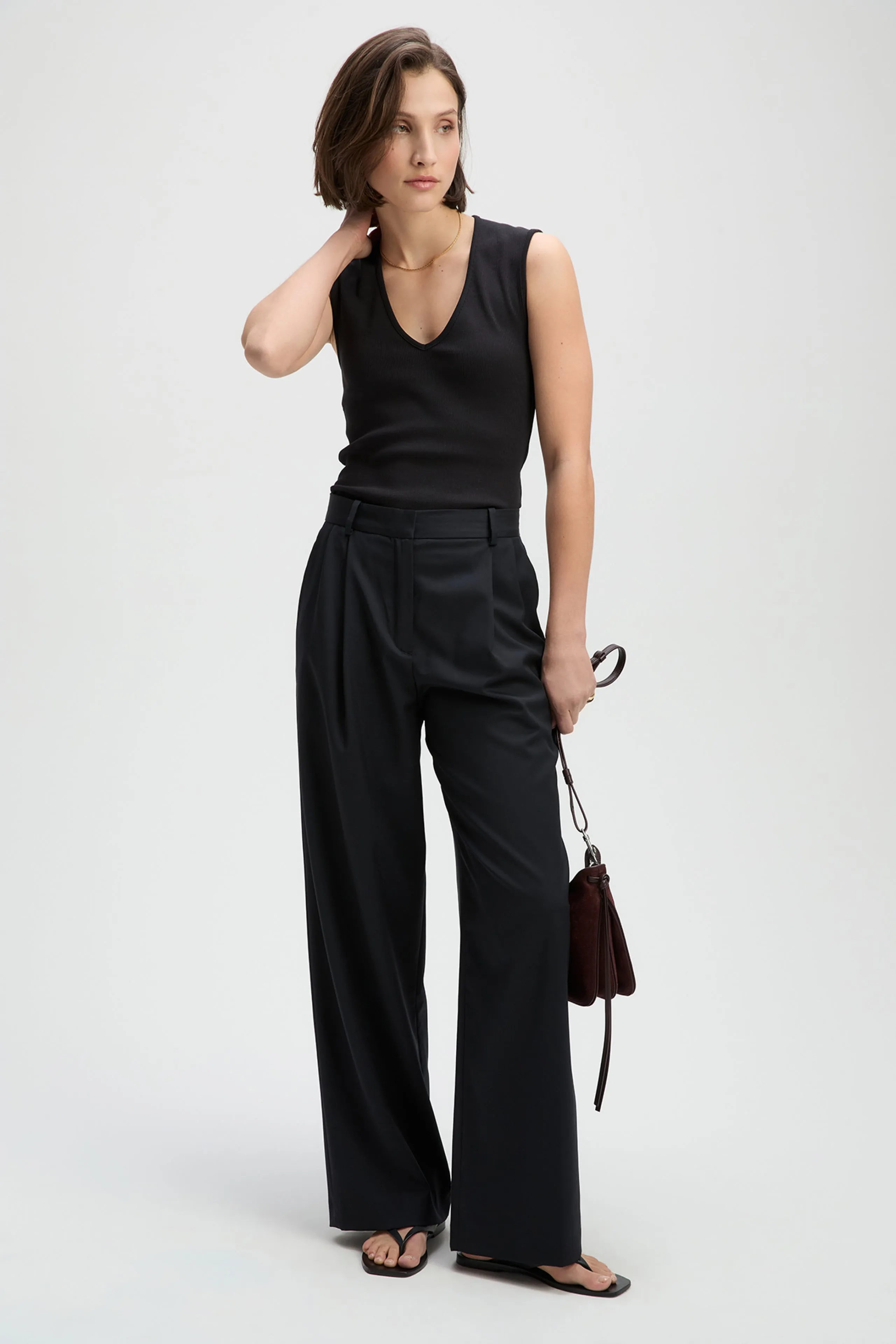 The V-Neck Tank in Black sold by Sold Out NYC product image thumbnail 2