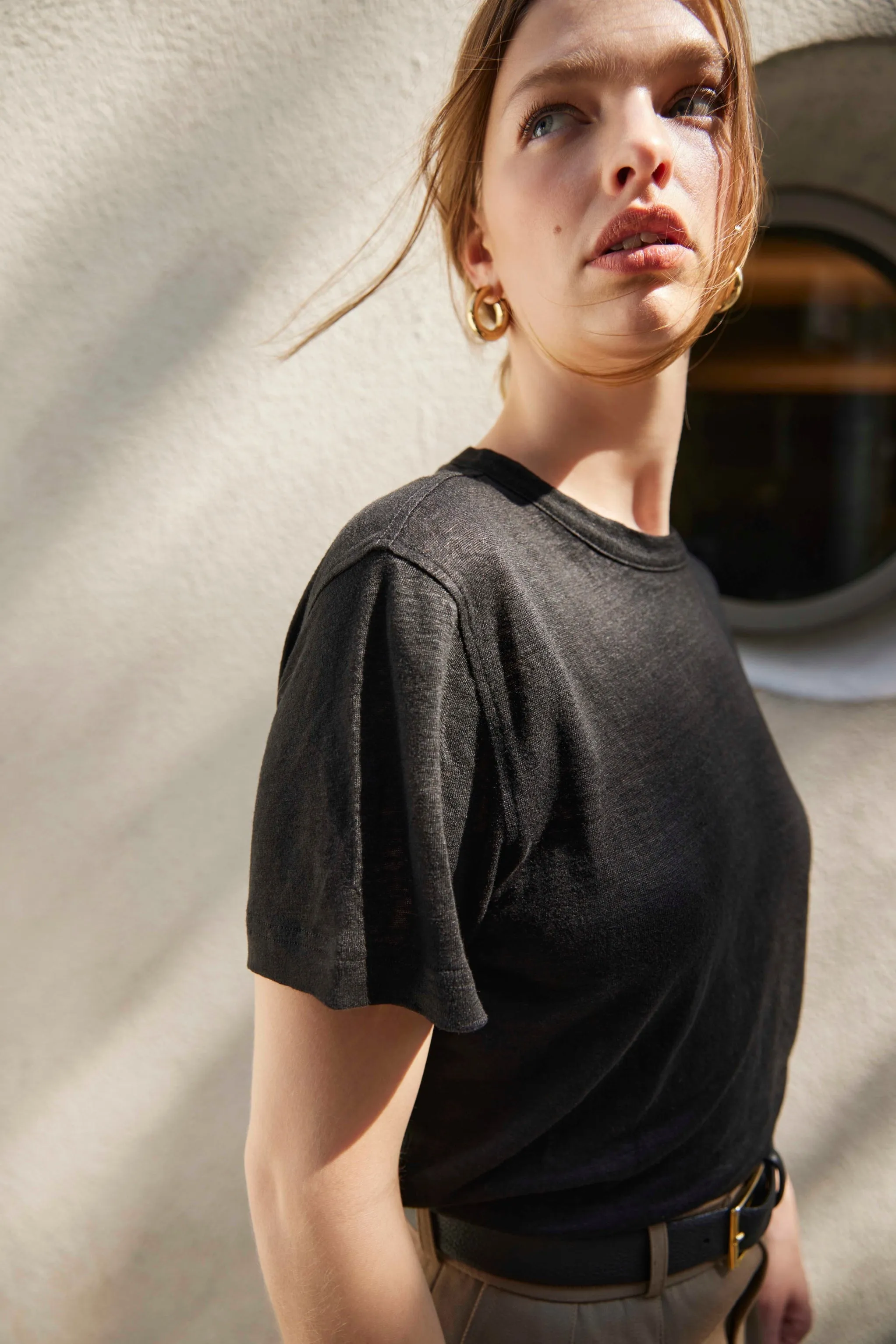 The Linen Perfect Tee In Black sold by Sold Out NYC product image thumbnail 2