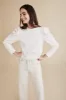 The Just Enough Puff Sweatshirt in Cream sold by Sold Out NYC