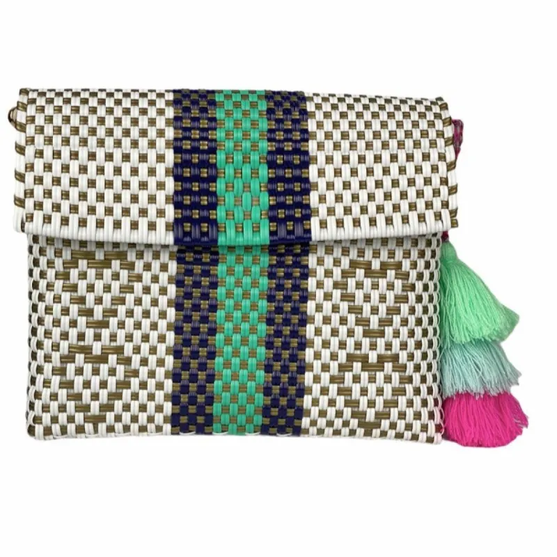 Clutch - Giving Hearts Aqua Blue Citron sold by Squeeze De Citron