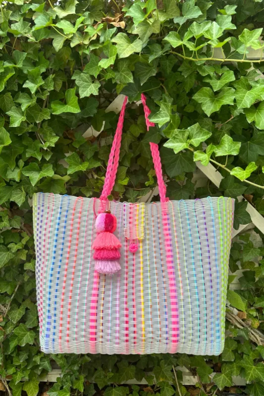 Iris Neon Pink Citron Tote sold by Squeeze De Citron