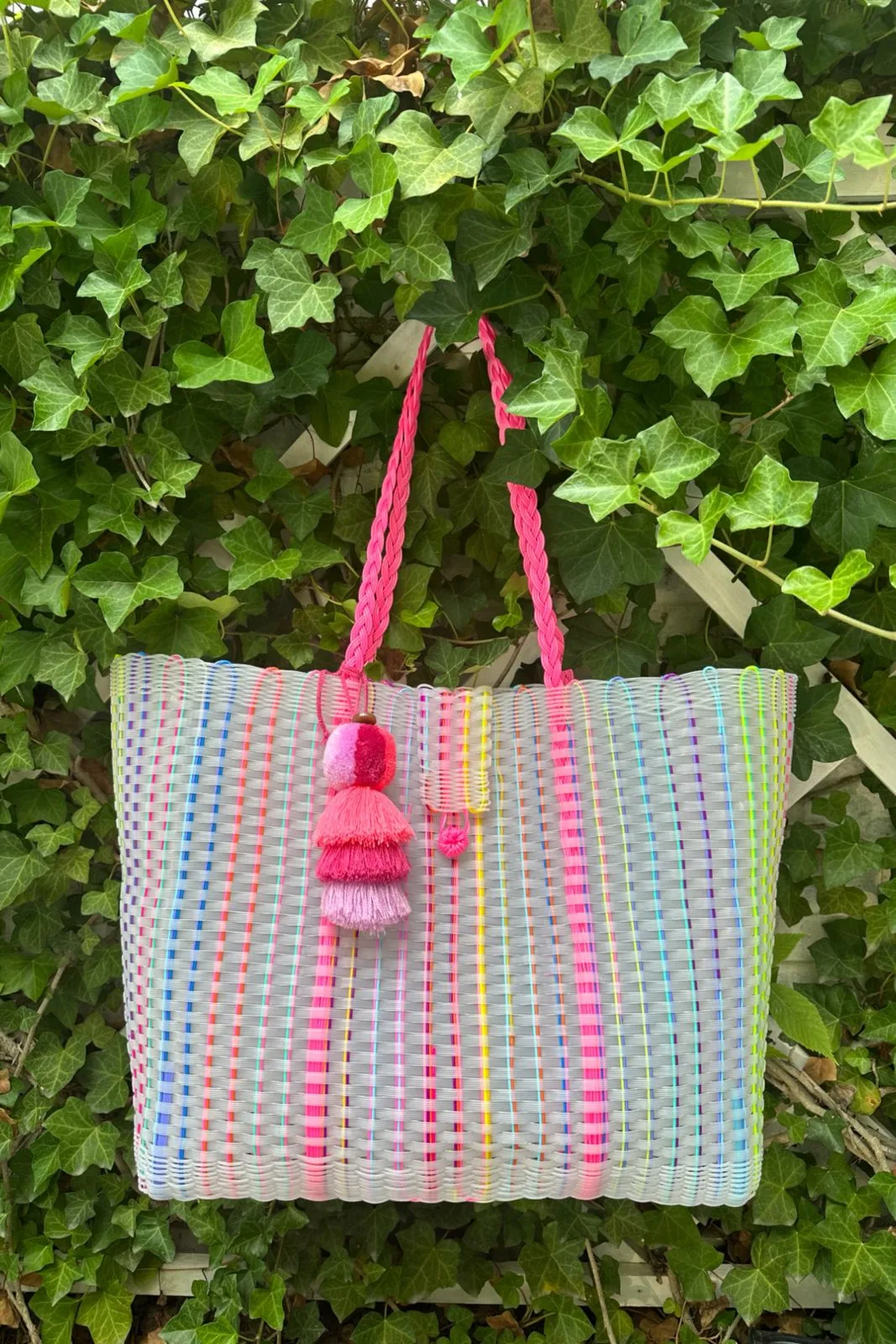 Iris Neon Pink Citron Tote sold by Squeeze De Citron