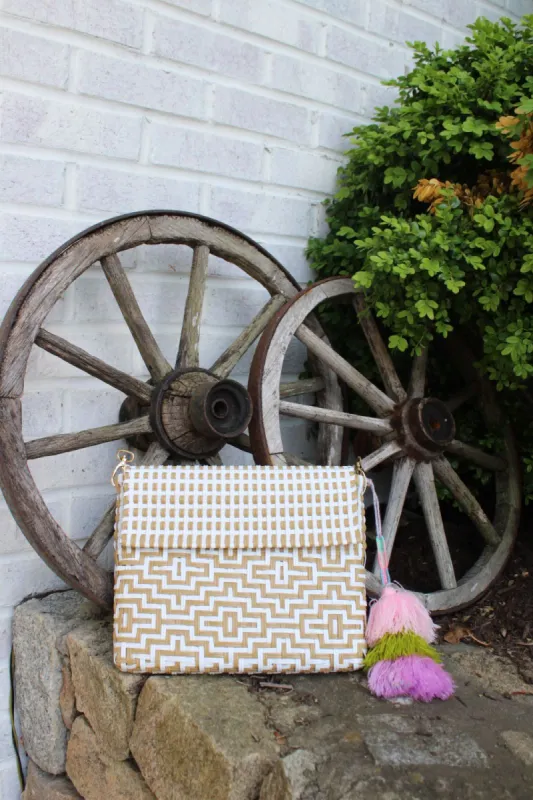 Sconset In Sand Citron Clutch sold by Squeeze De Citron